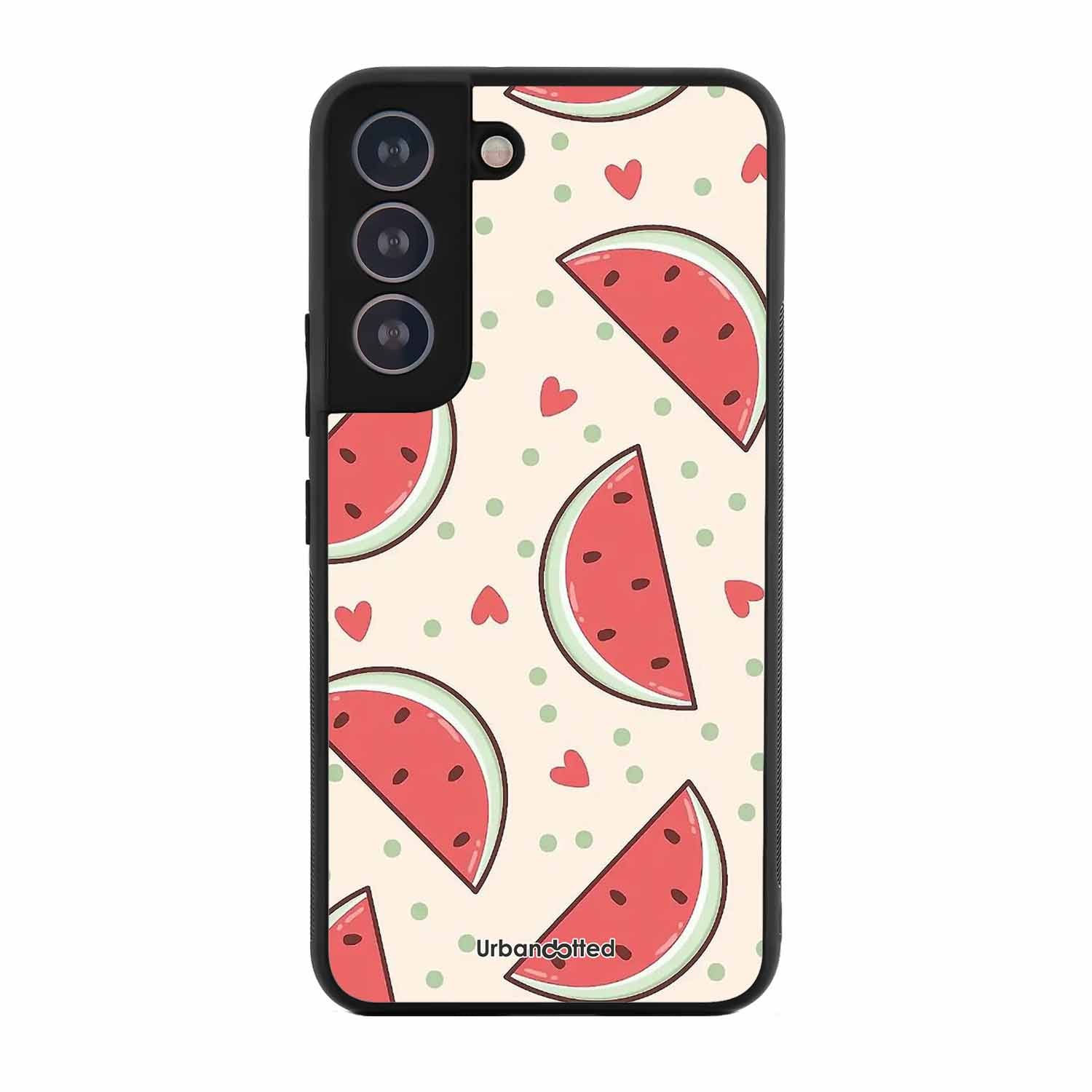 Watermelon Slice Fun Glass Case For Samsung S21