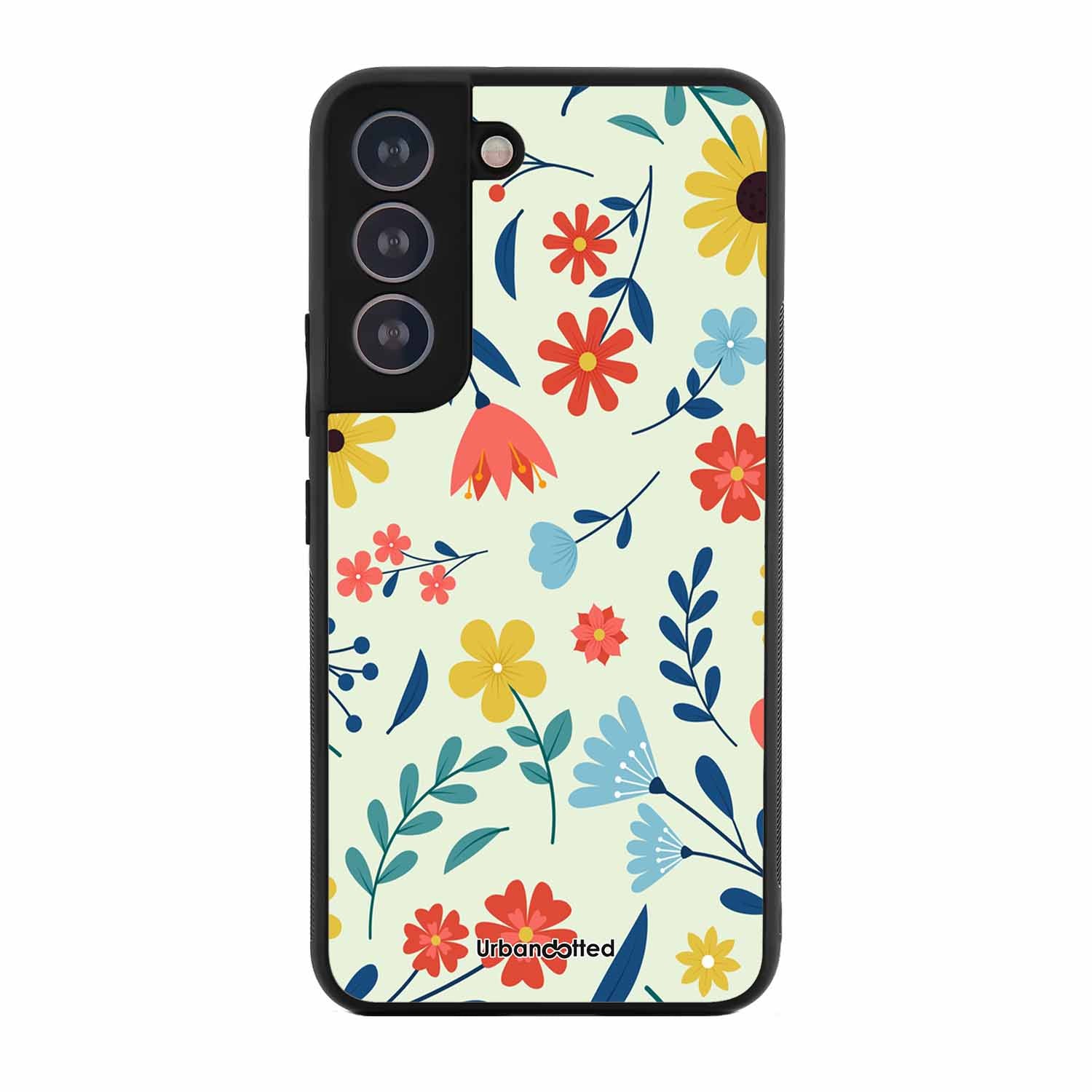 Colorful Wildflower Meadow Glass Case For Samsung S21 Plus