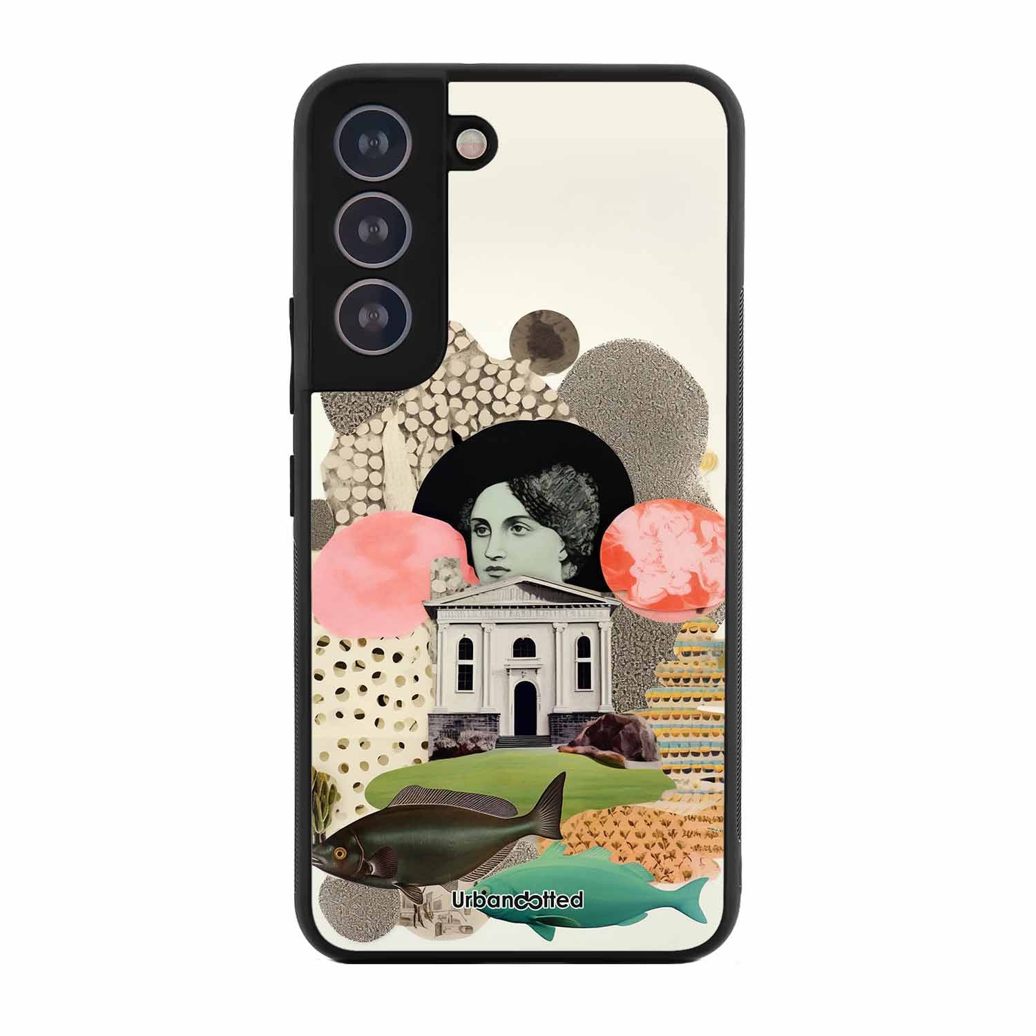 Whimsical Mixed Media Art Glass Case For Samsung S21 Plus