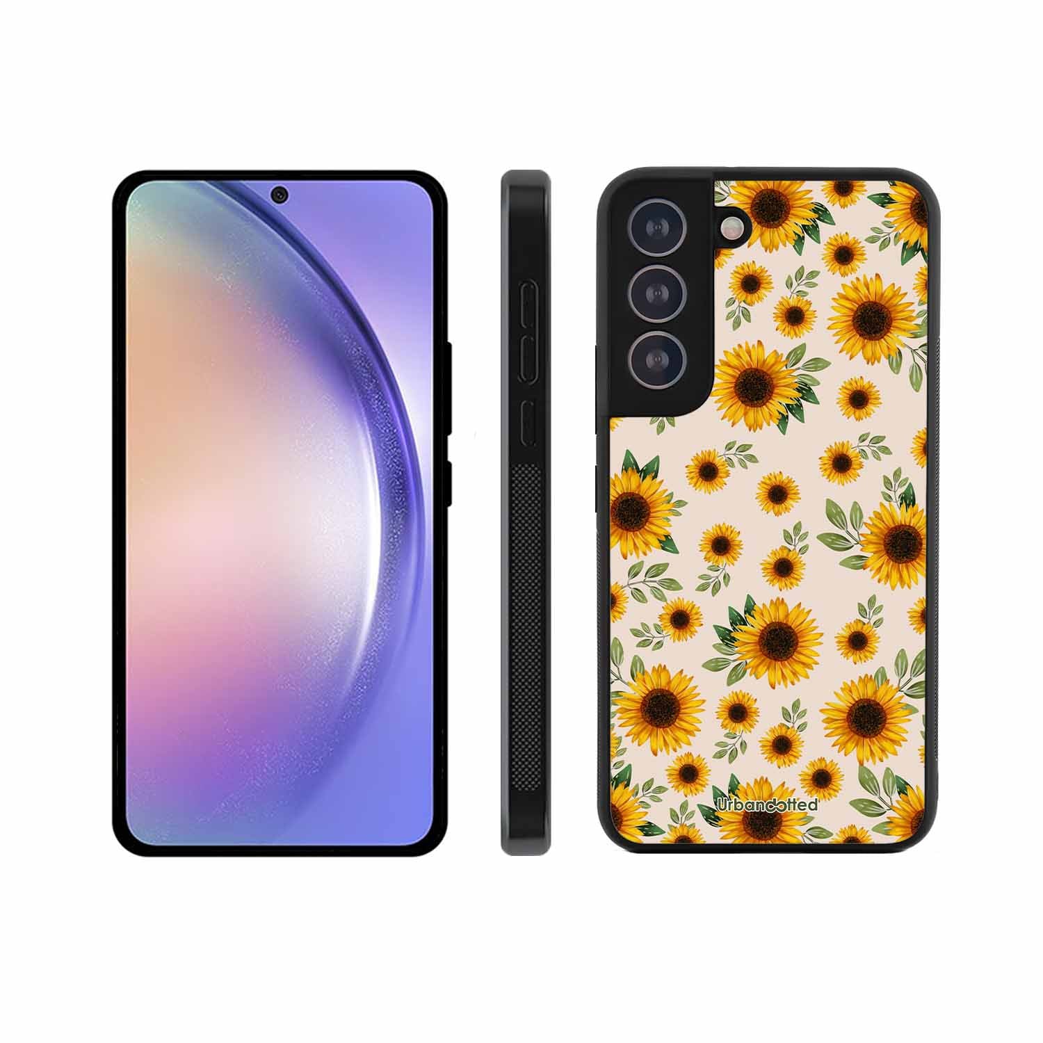 Summer Sunflowers Glass Case For Samsung S21 Plus