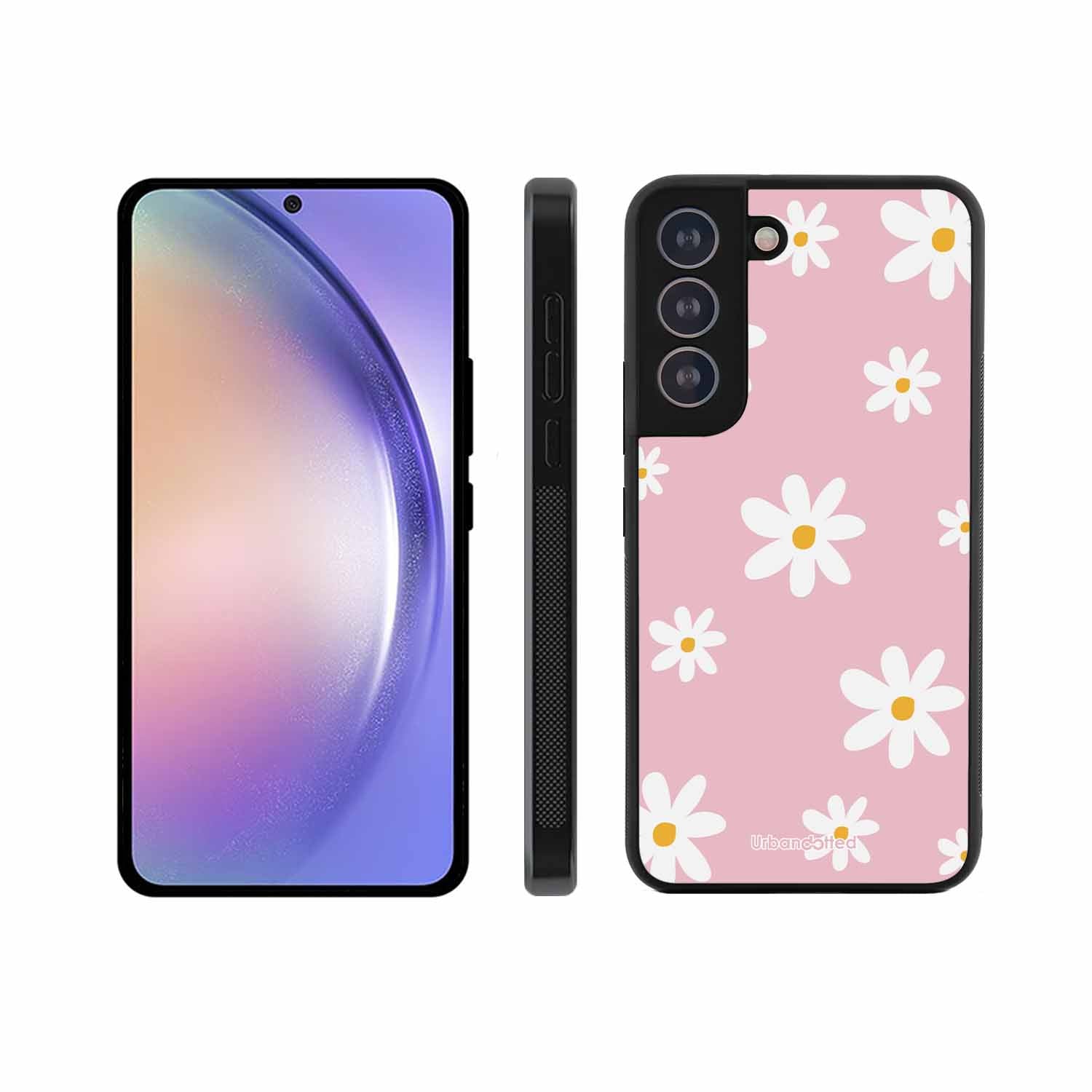 Pink Daisy Delight Glass Case For Samsung S21 Plus