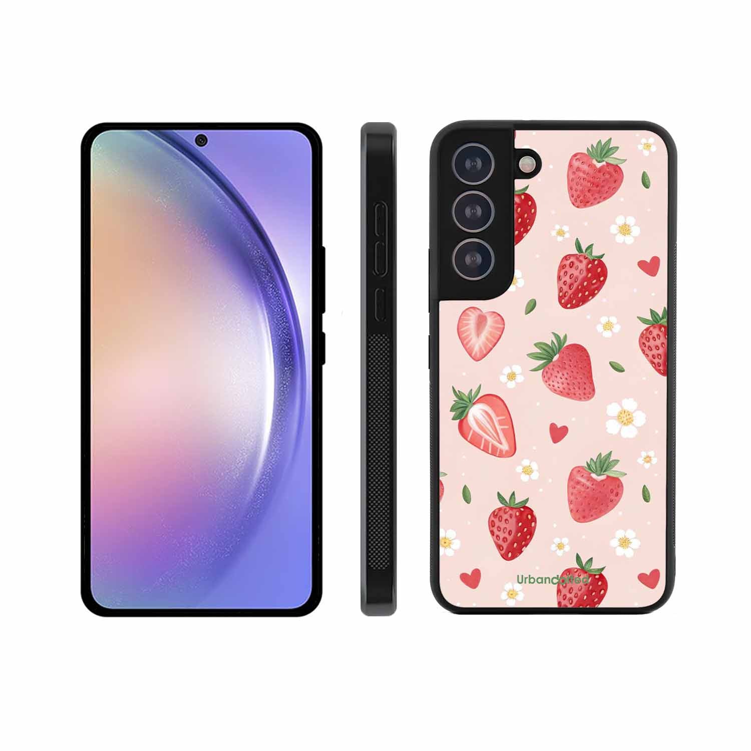 Strawberry Sweetheart Glass Case For Samsung S21 Plus