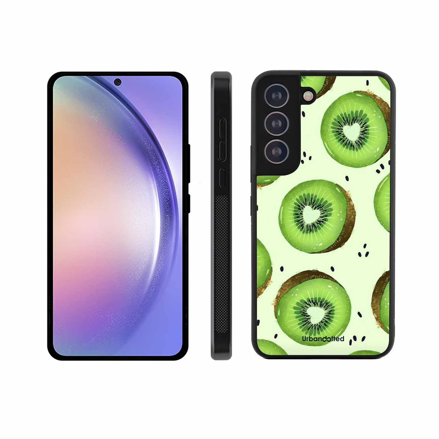 Tropical Kiwi Fruit Glass Case For Samsung S21 Plus