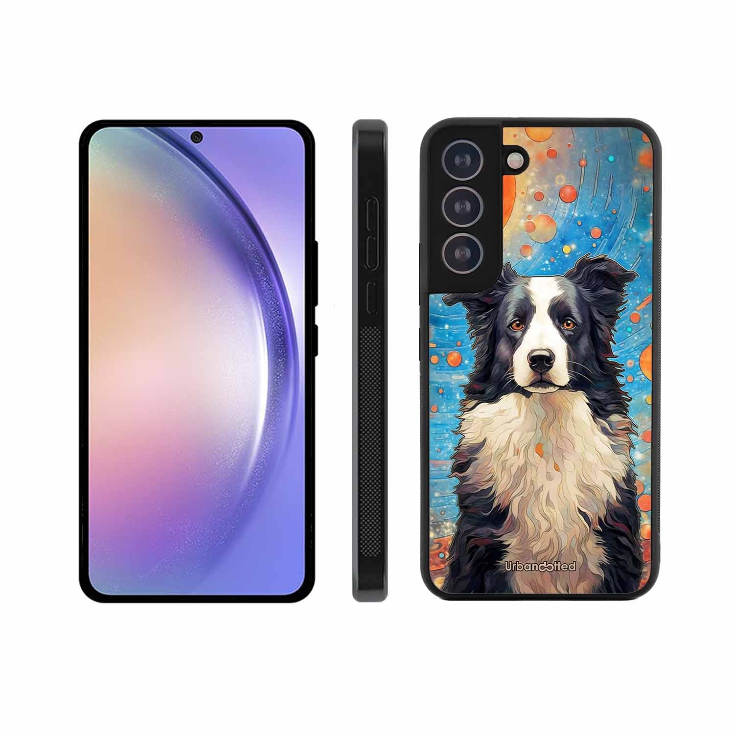 Artistic Dog Illustration Glass Case For Samsung S21 Plus
