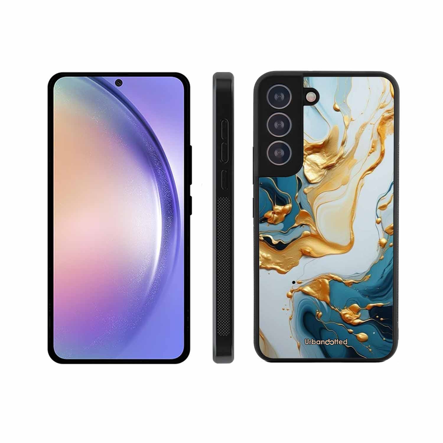 Luxurious Marble Effect Glass Case For Samsung S21 Plus