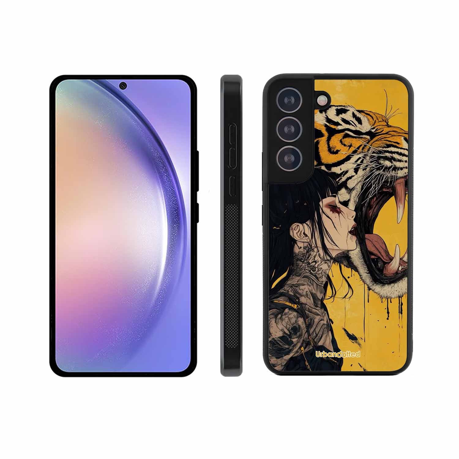 Tattooed Girl with Tiger Glass Case For Samsung S21