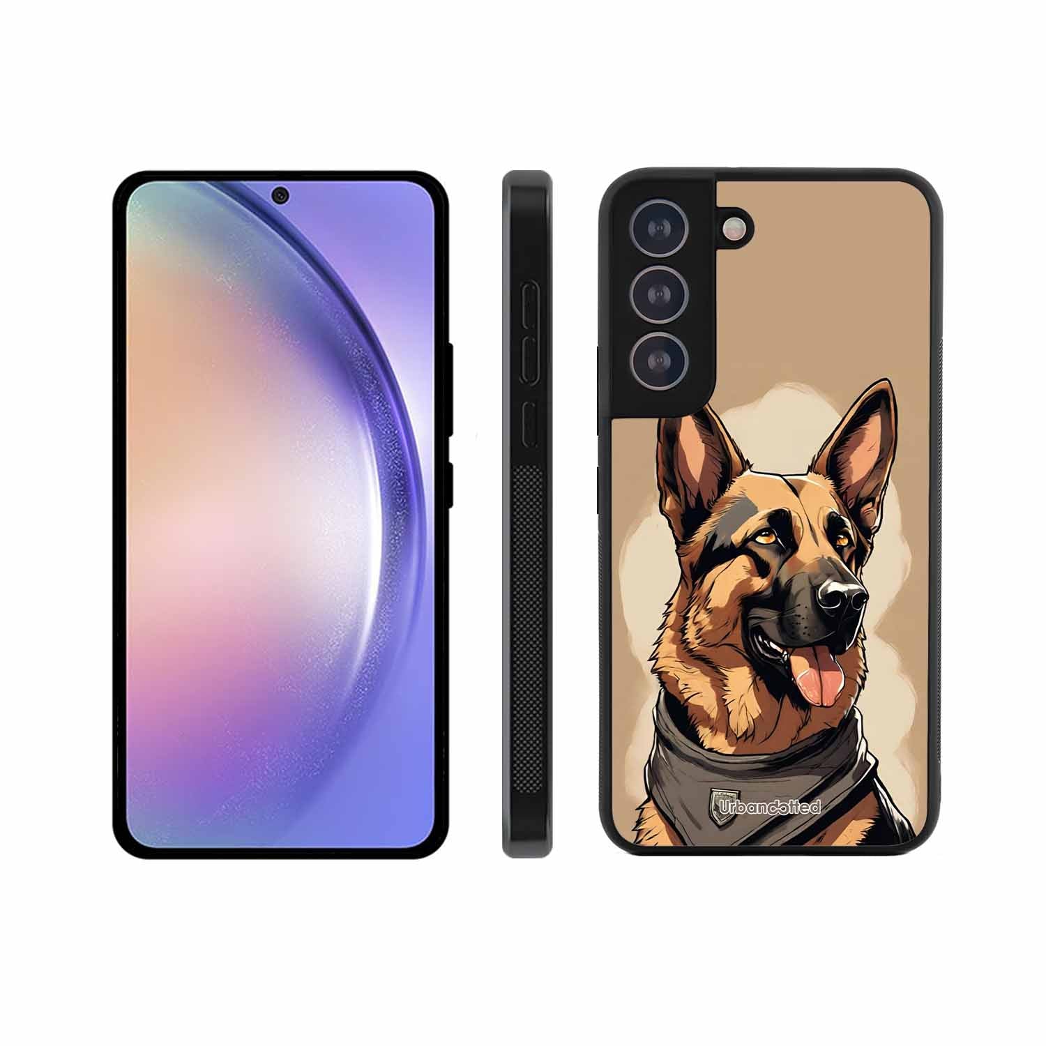 German Shepherd Portrait Glass Case For Samsung S21