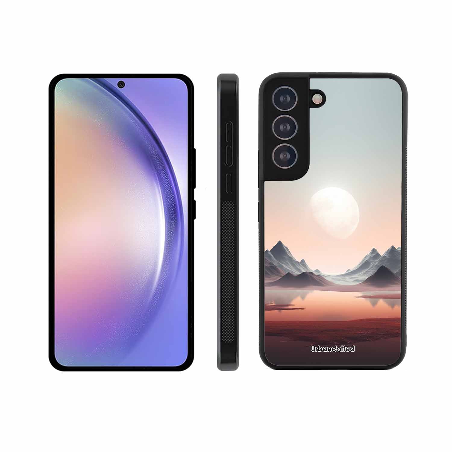 Tranquil Landscape Reflection Glass Case For Samsung S21 Plus