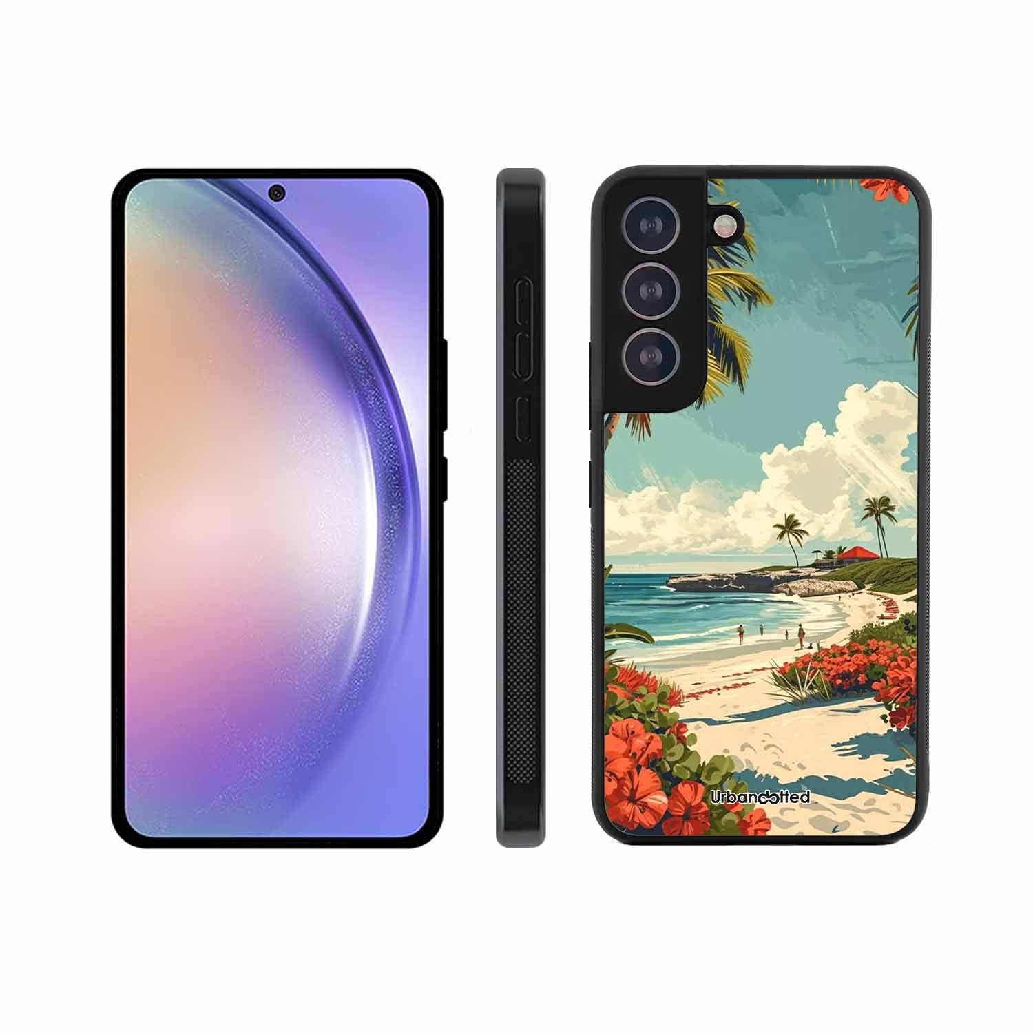 Tropical Beach Paradise Glass Case For Samsung S21