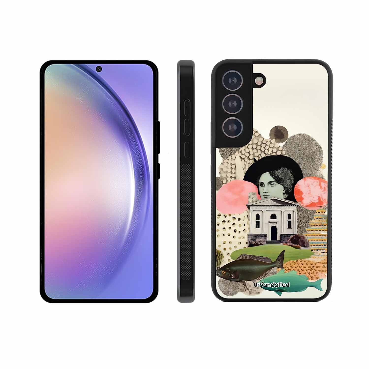Whimsical Mixed Media Art Glass Case For Samsung S21