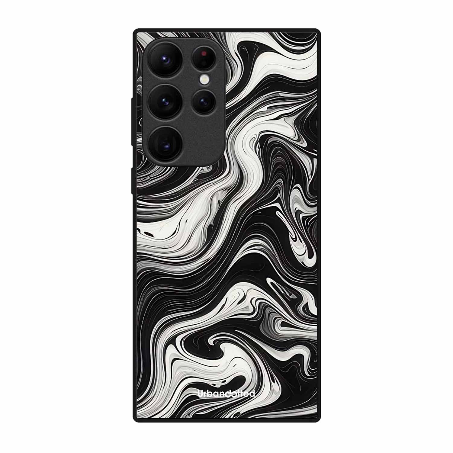 Monochrome Marble Glass Case For Samsung S22 Ultra 5G