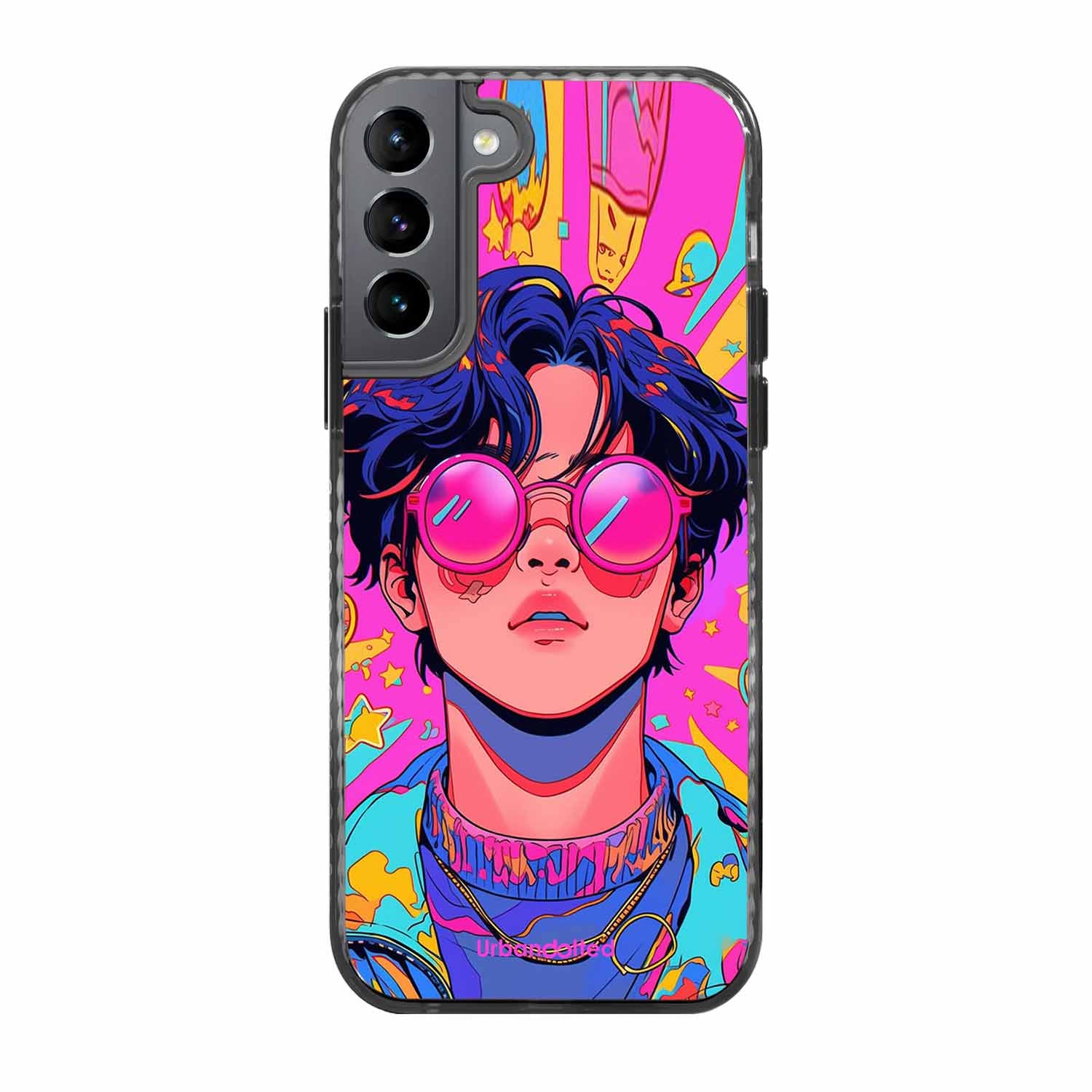 Neon Vibes Portrait Glass Case For Samsung S22 Plus 5G