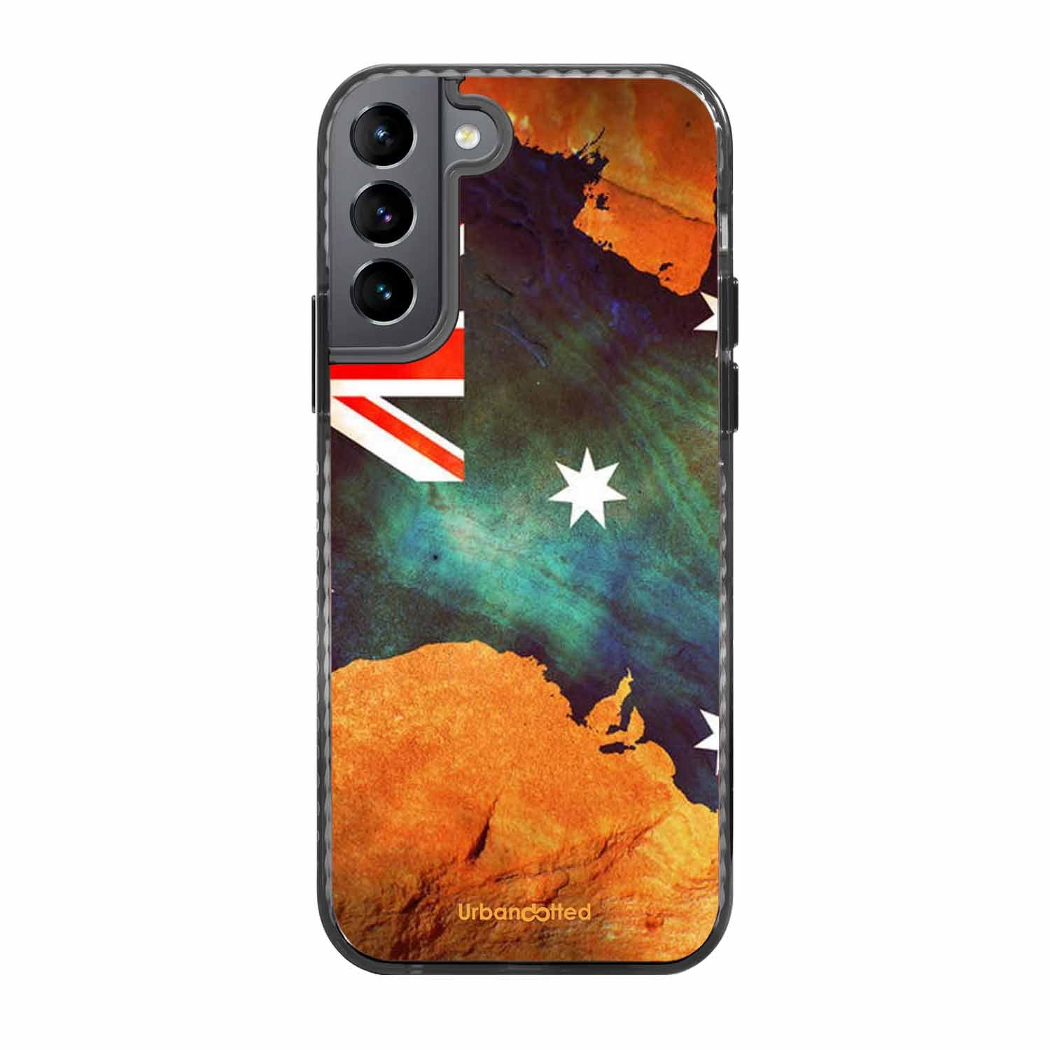 Australian Flag Map Glass Case For Samsung S22 Plus 5G