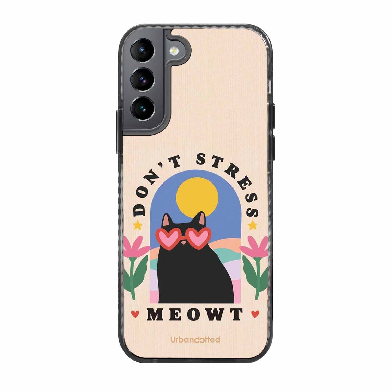 Don't Stress Meowt Glass Case For Samsung S22 Plus 5G