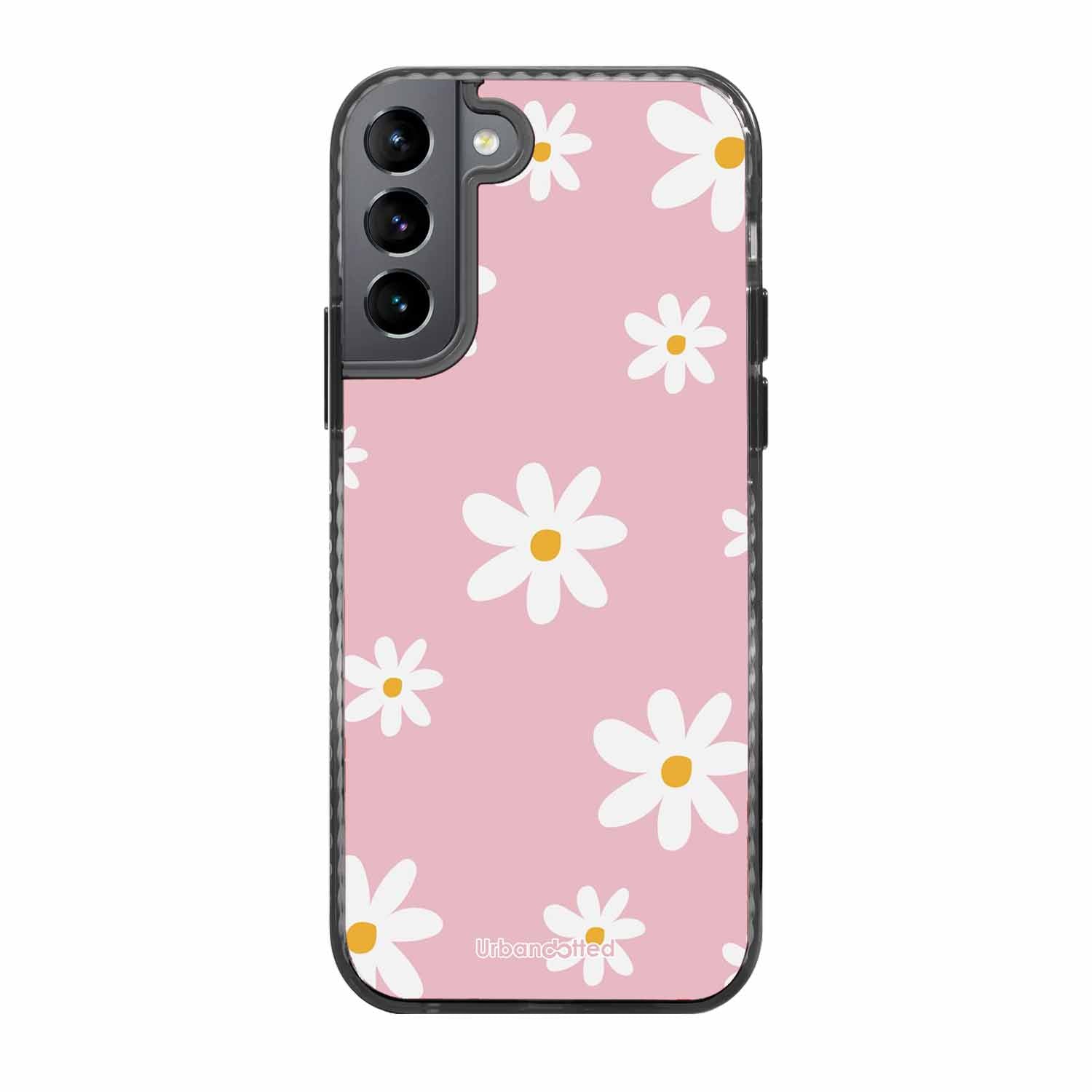Pink Daisy Delight Glass Case For Samsung S22 Plus 5G