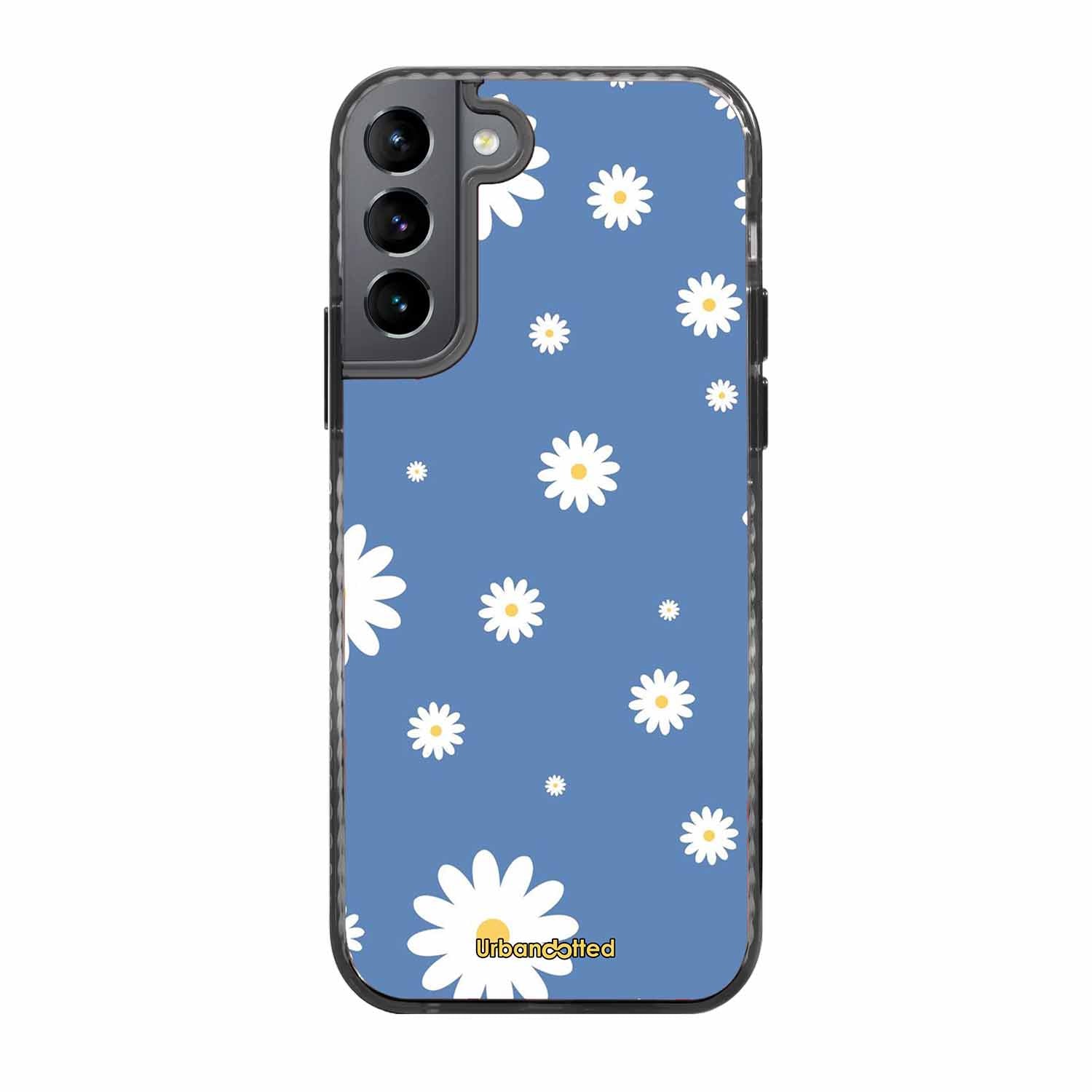 Blue Daisy Meadow Glass Case For Samsung S22 Plus 5G