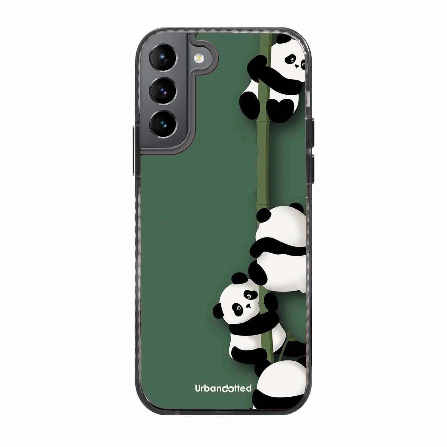 Climbing Pandas Glass Case For Samsung S22 5G