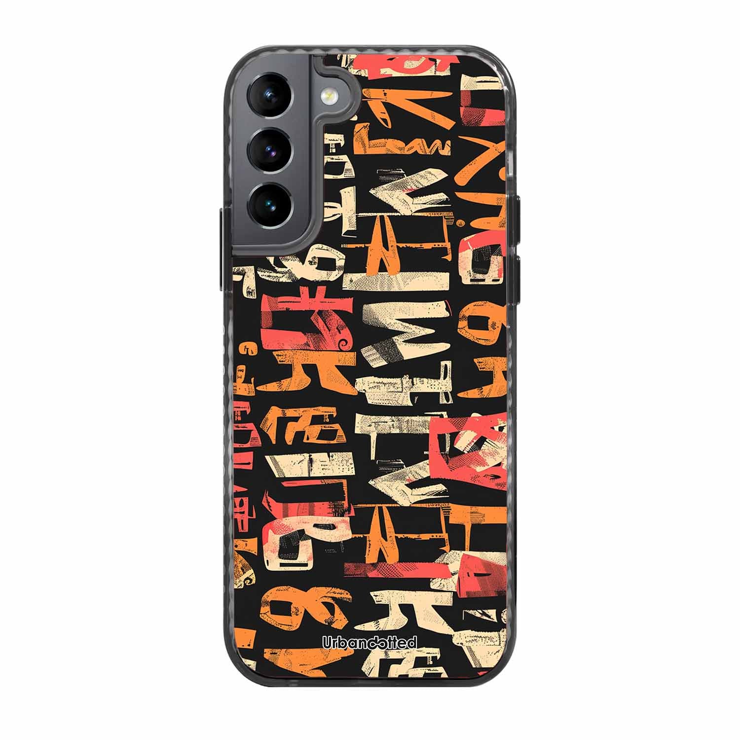 Mixed Typography Design Glass Case For Samsung S22 5G