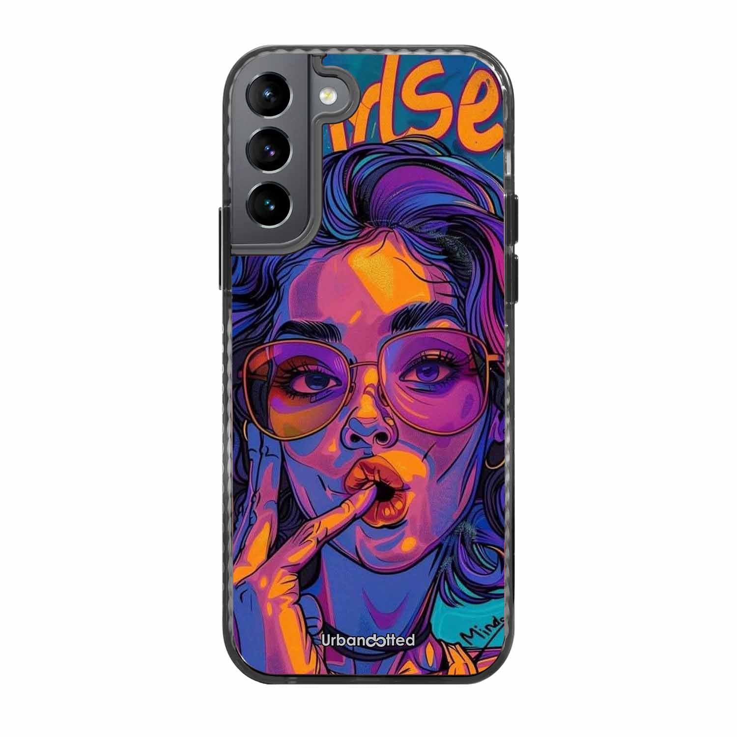 Vibrant Pop Art Girl Glass Case For Samsung S22 Plus 5G