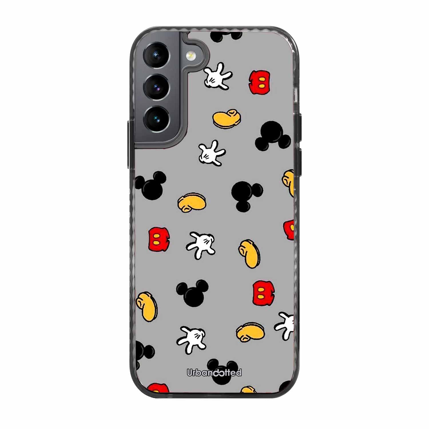 Whimsical Mouse Pattern Glass Case For Samsung S22 5G