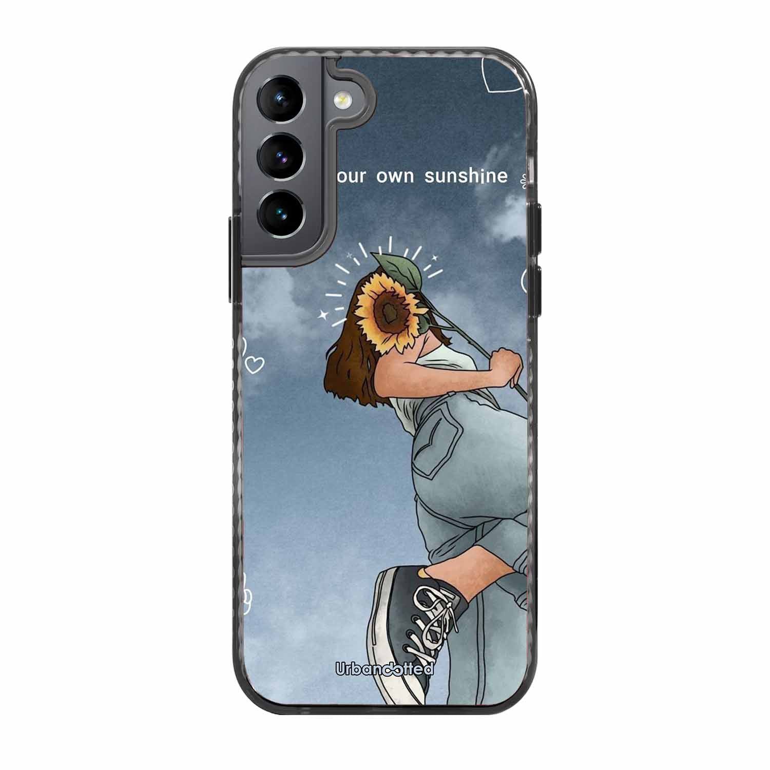 Girl with Sunflower Crown Glass Case For Samsung S22 5G