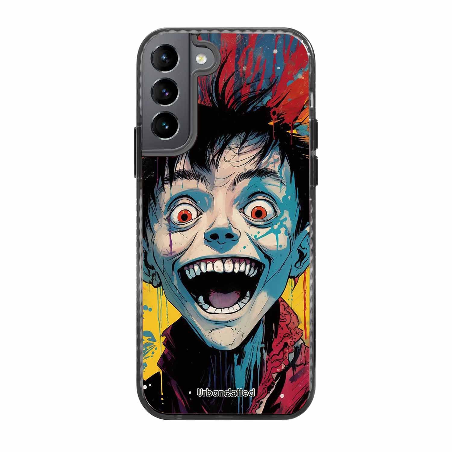 Distorted Joy Illustration Glass Case For Samsung S22 5G