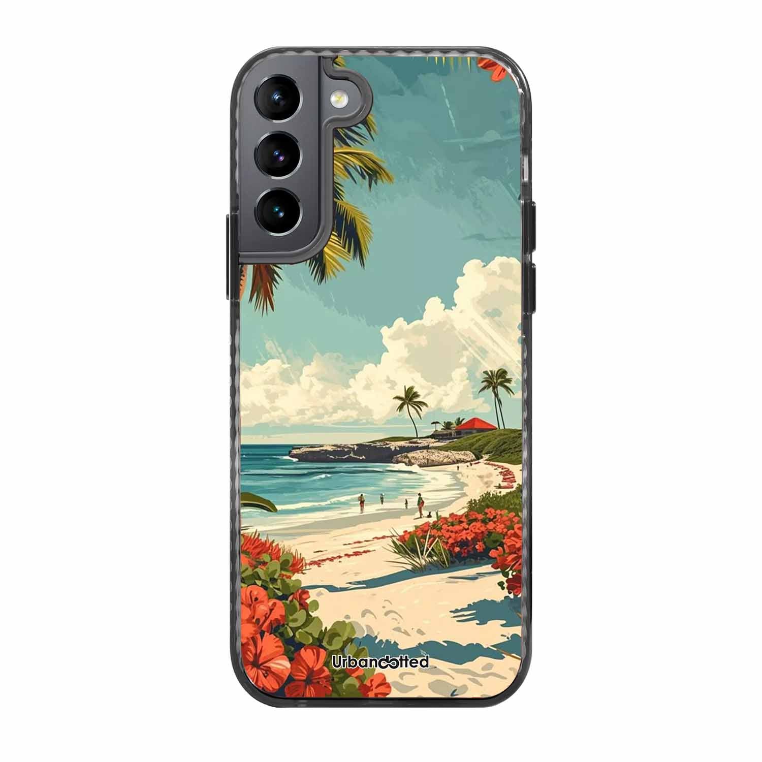 Tropical Beach Paradise Glass Case For Samsung S22 Plus 5G