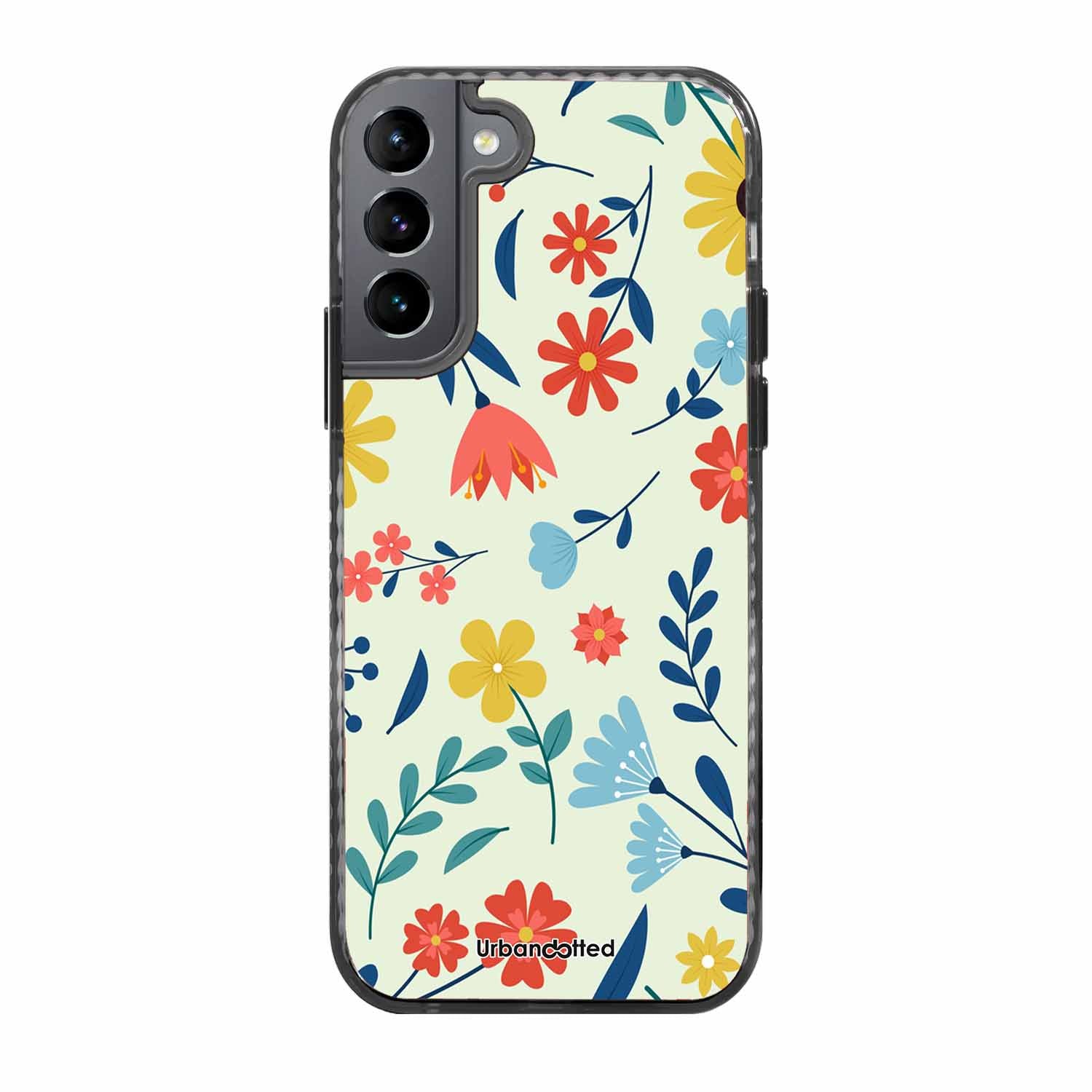 Colorful Wildflower Meadow Glass Case For Samsung S22 5G