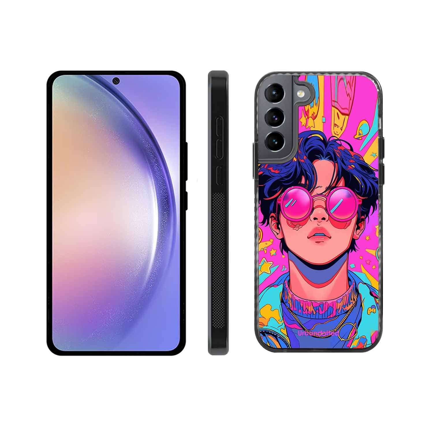 Neon Vibes Portrait Glass Case For Samsung S22 Plus 5G