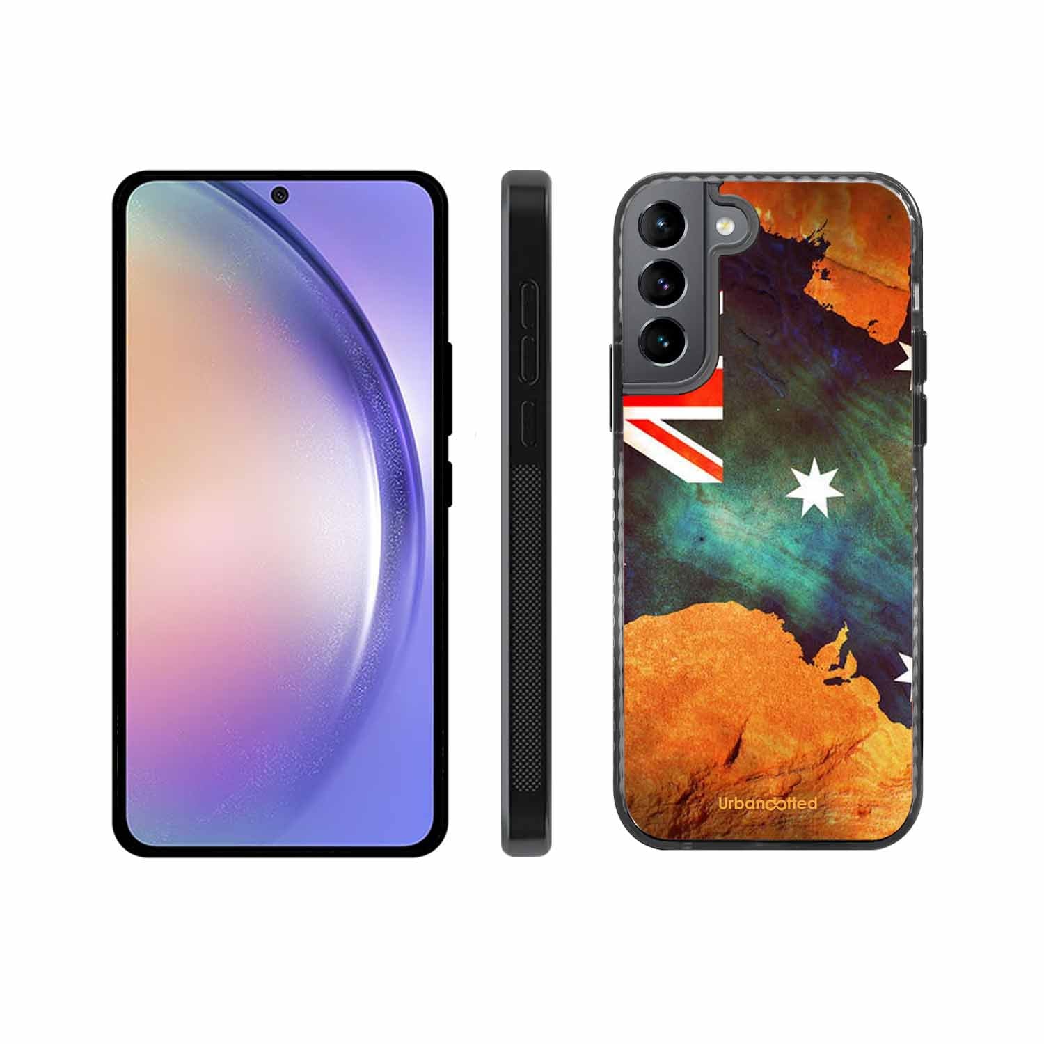 Australian Flag Map Glass Case For Samsung S22 Plus 5G