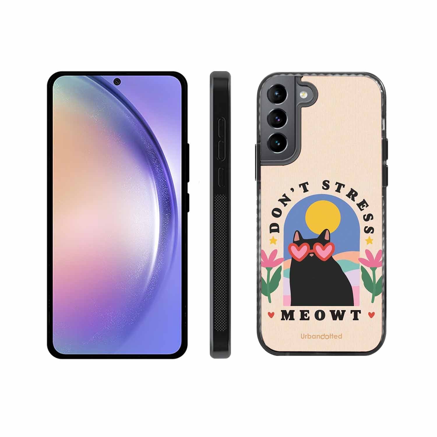 Don't Stress Meowt Glass Case For Samsung S22 Plus 5G