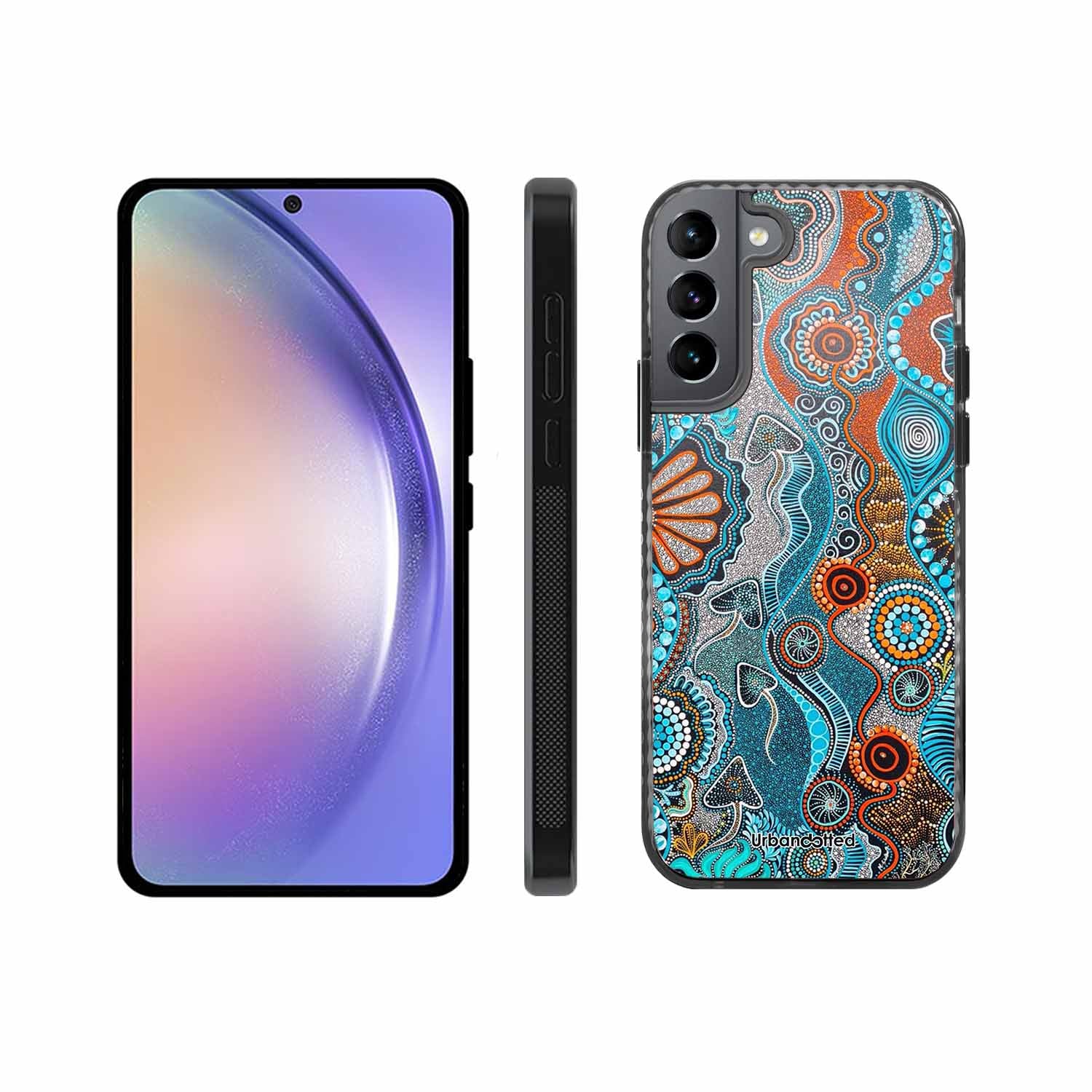Aboriginal Art Story Glass Case For Samsung S22 Plus 5G