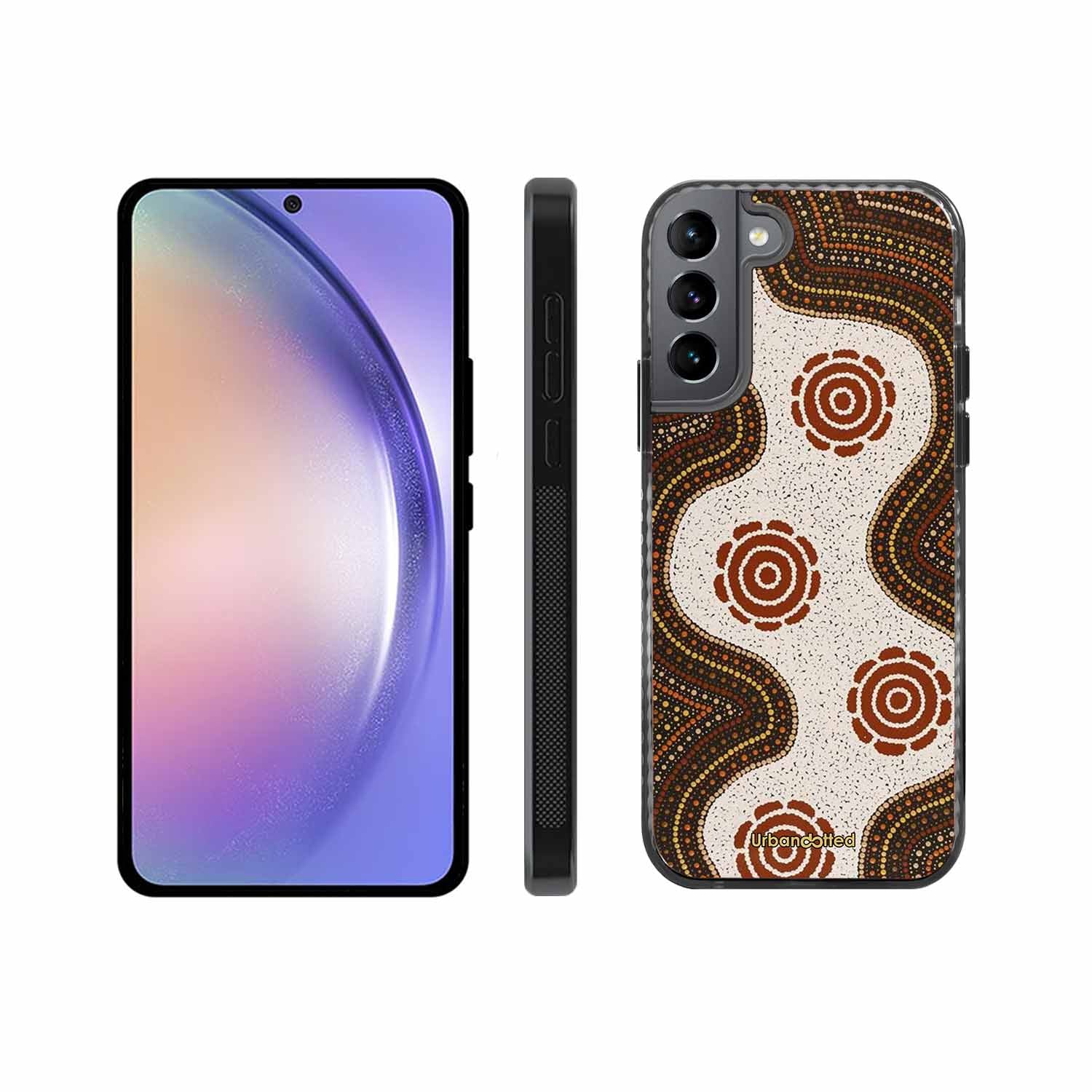 Aboriginal Dot Art Flow Glass Case For Samsung S22 5G