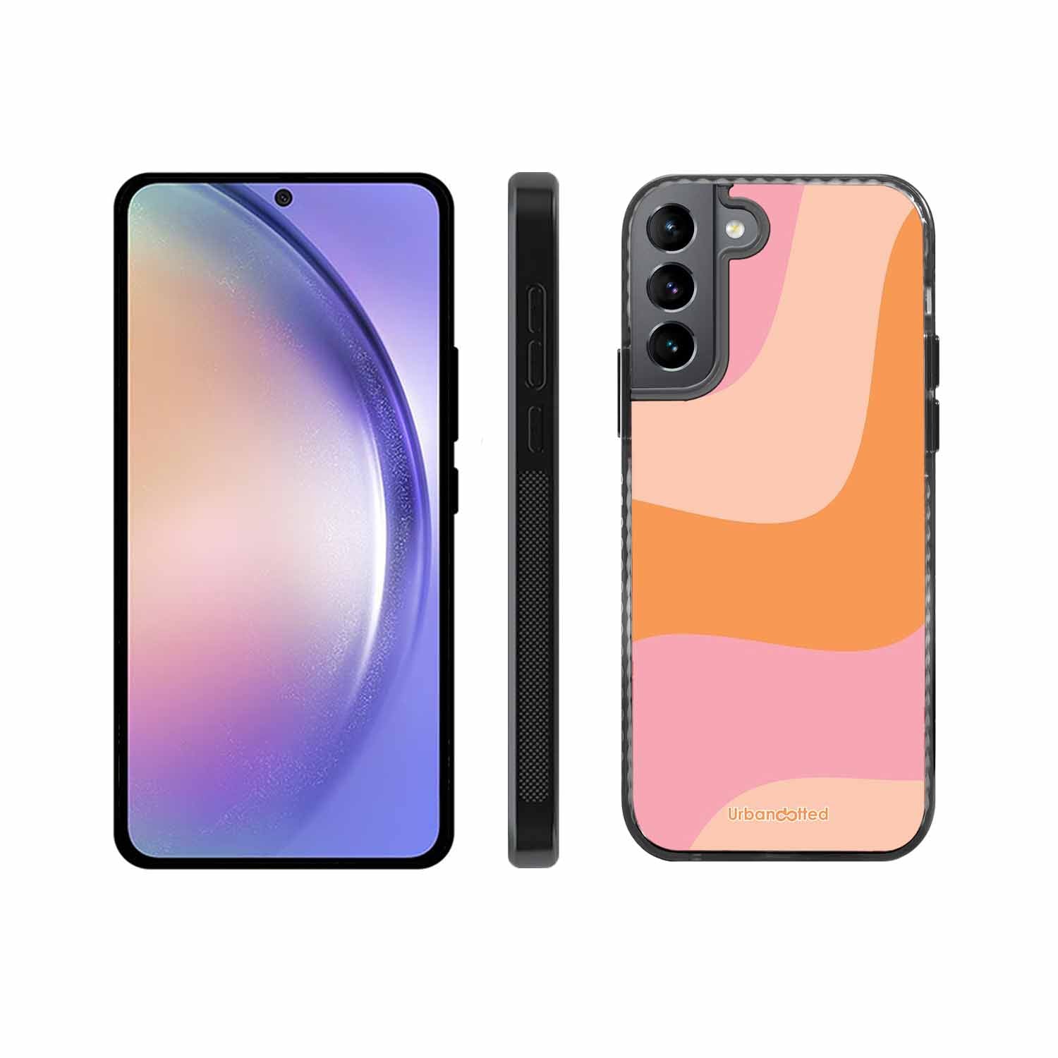 Soft Swirling Stripes Glass Case For Samsung S22 5G