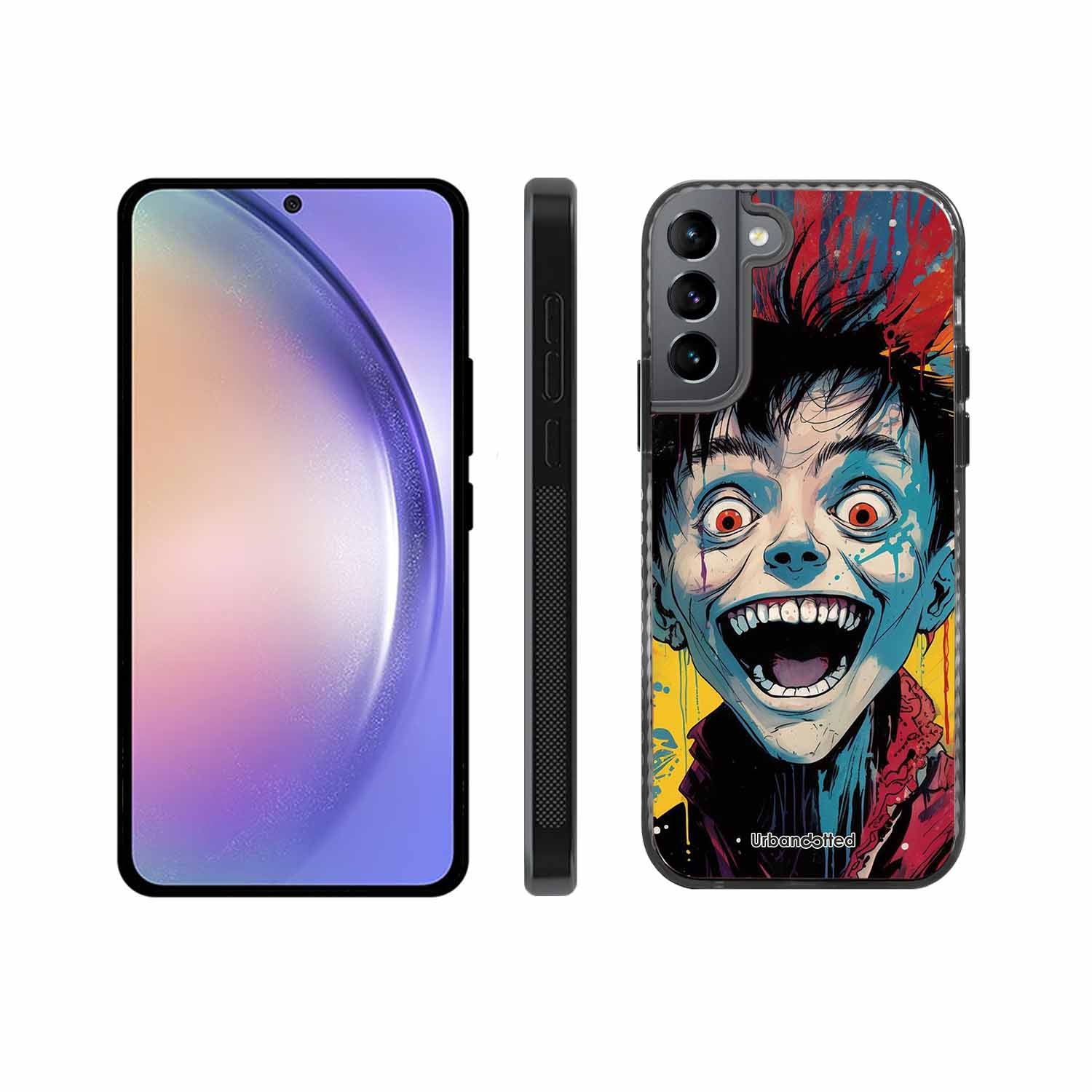 Distorted Joy Illustration Glass Case For Samsung S22 5G