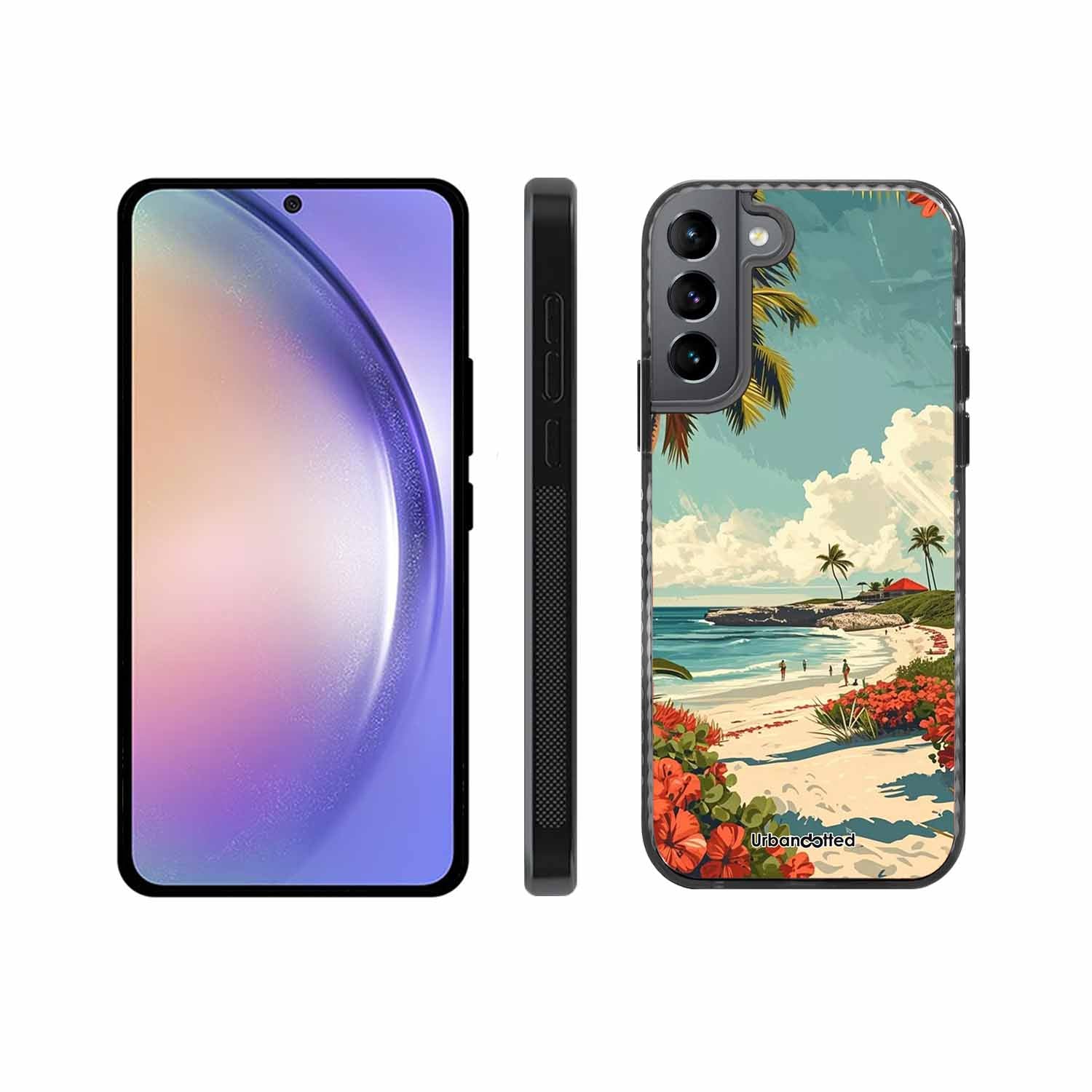 Tropical Beach Paradise Glass Case For Samsung S22 5G