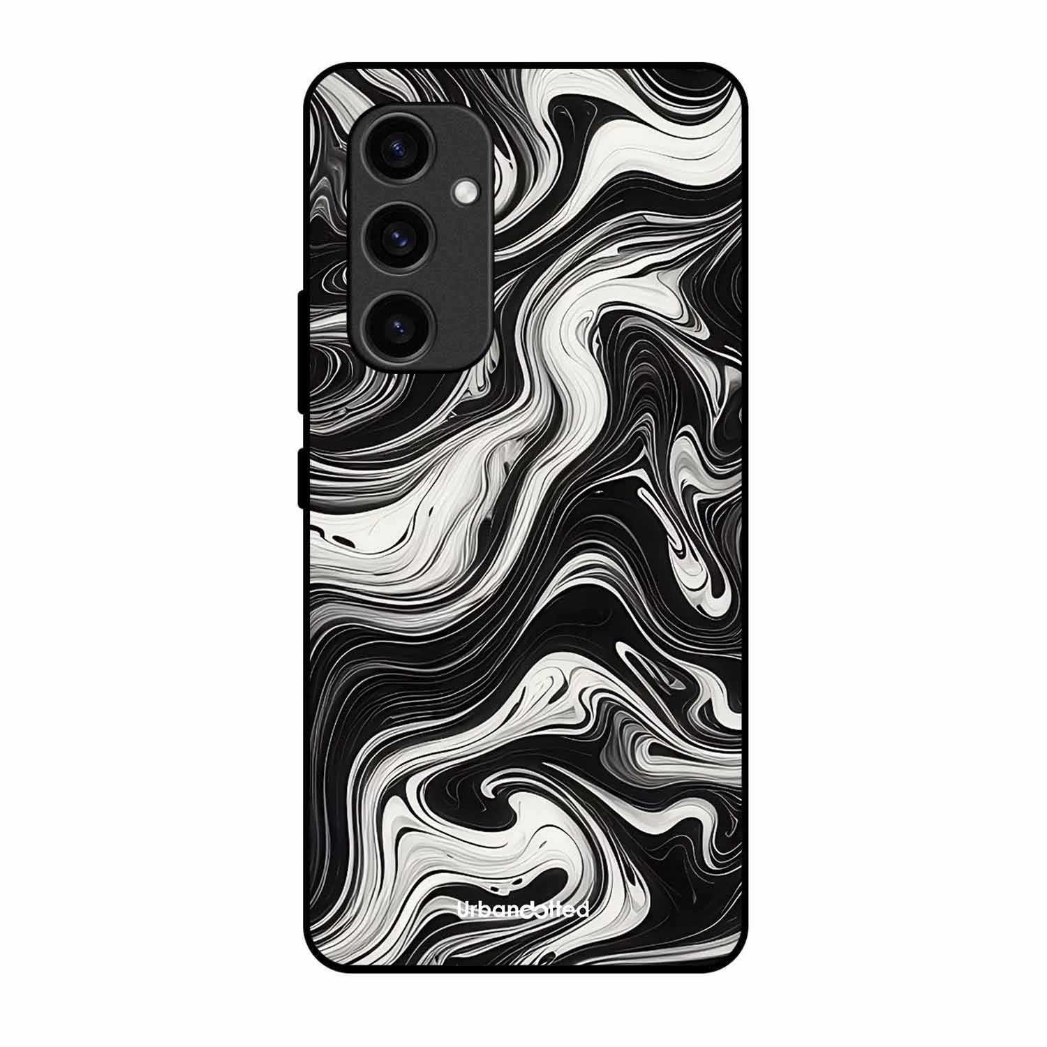 Monochrome Marble Glass Case For Samsung S24 Plus