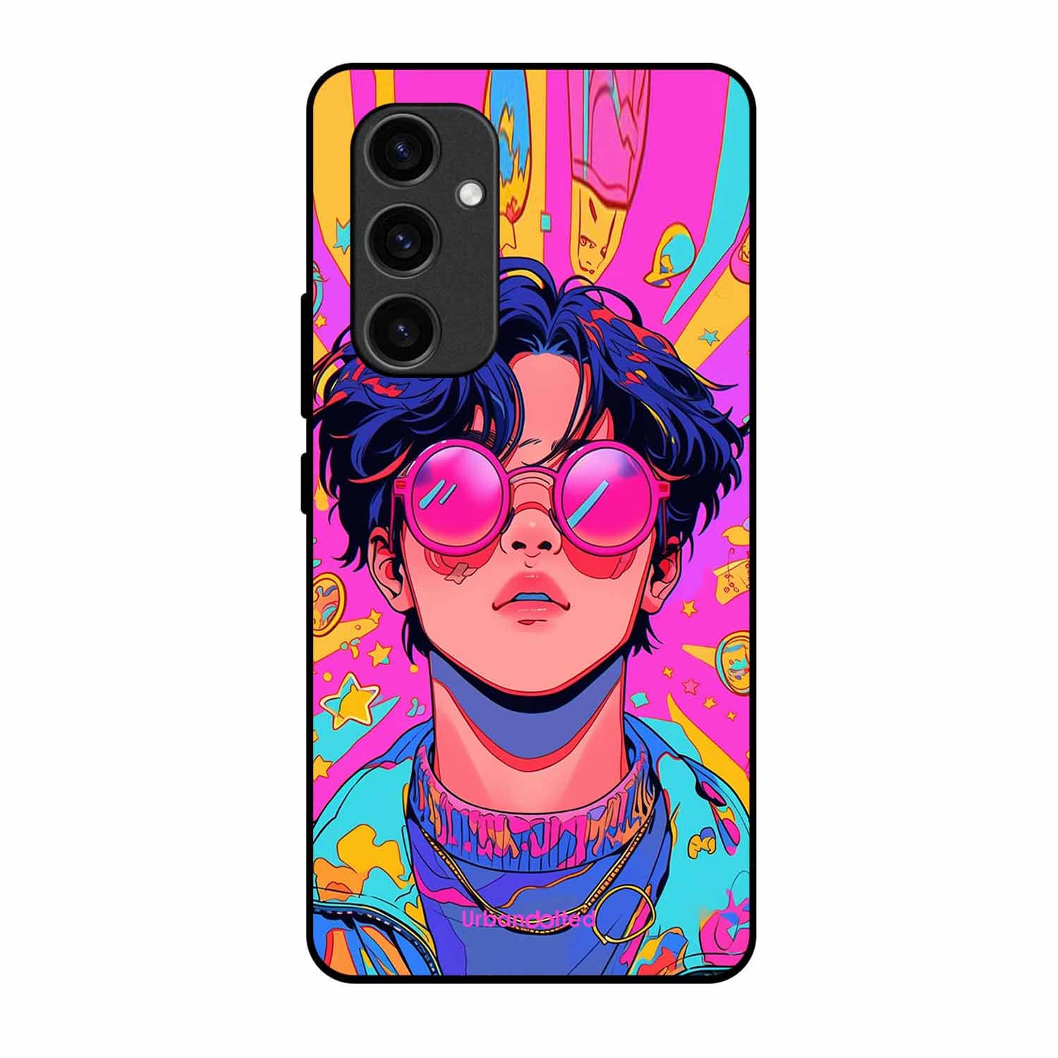 Neon Vibes Portrait Glass Case For Samsung S24 5G