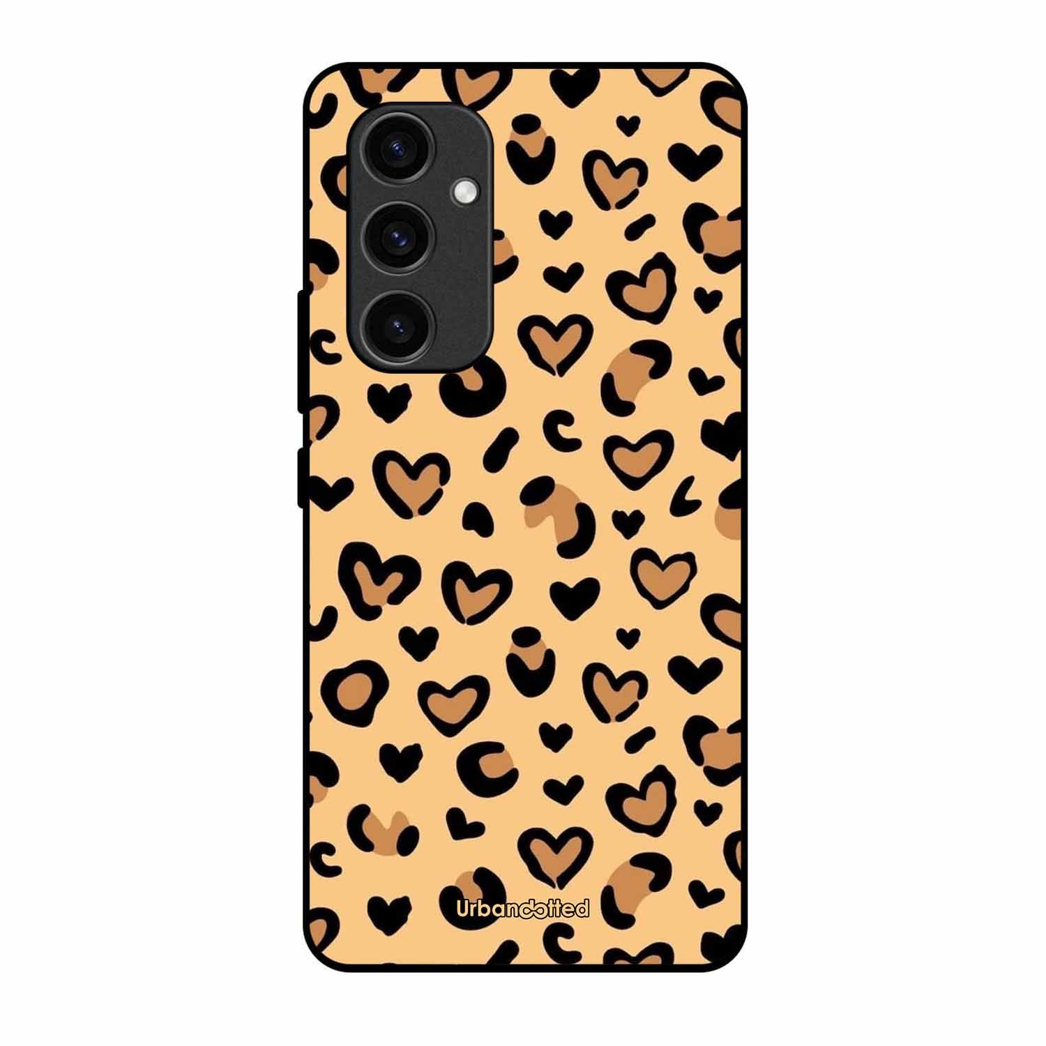 Native Animal Print Hearts Glass Case For Samsung S24 Plus