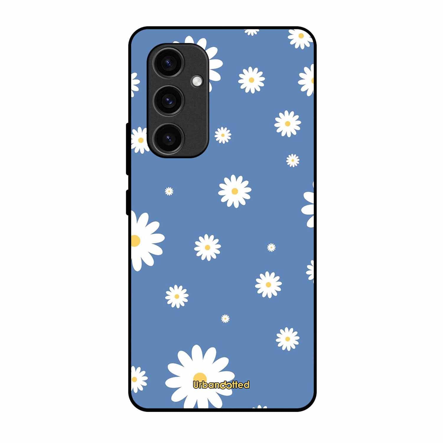 Blue Daisy Meadow Glass Case For Samsung S24 FE
