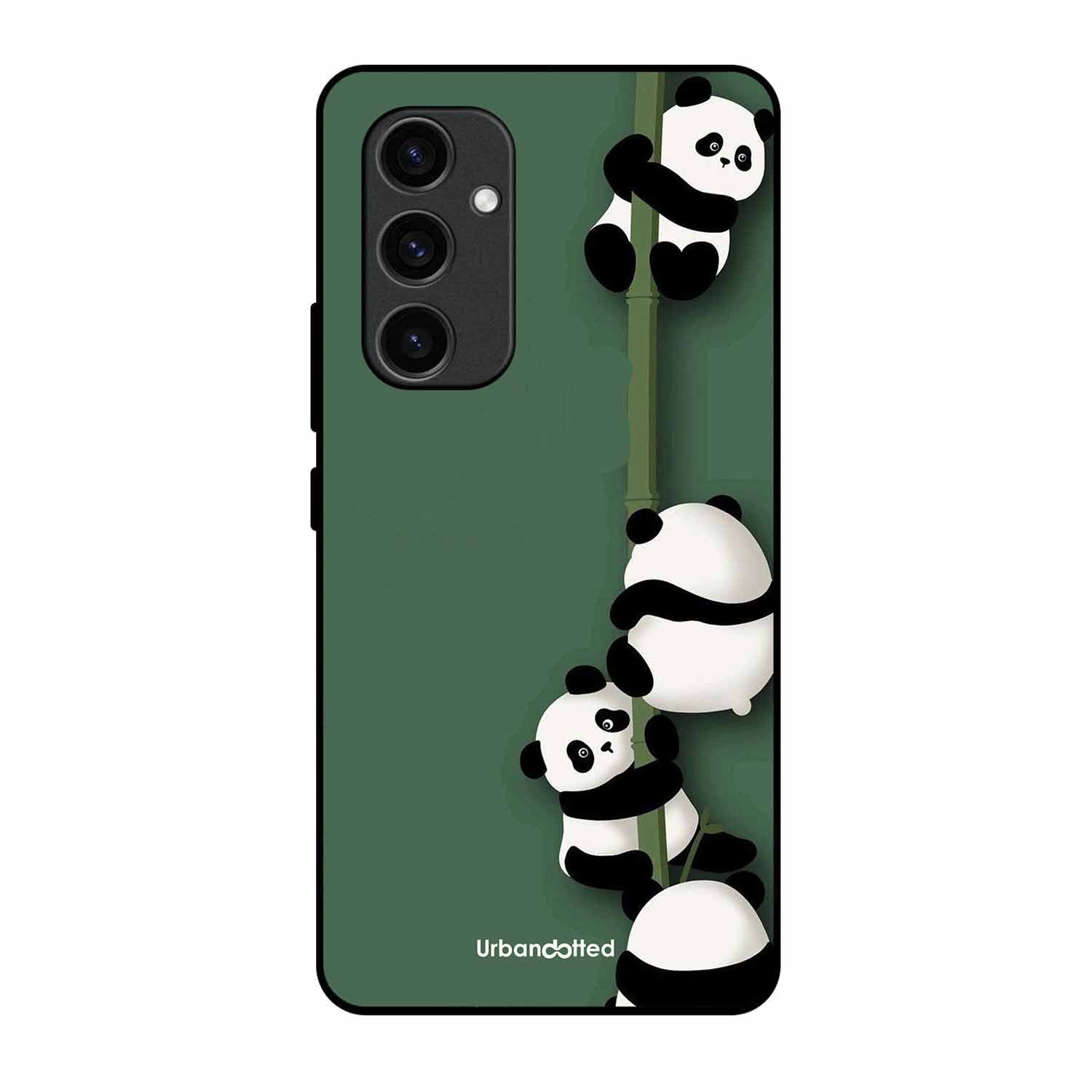 Climbing Pandas Glass Case For Samsung S23 FE