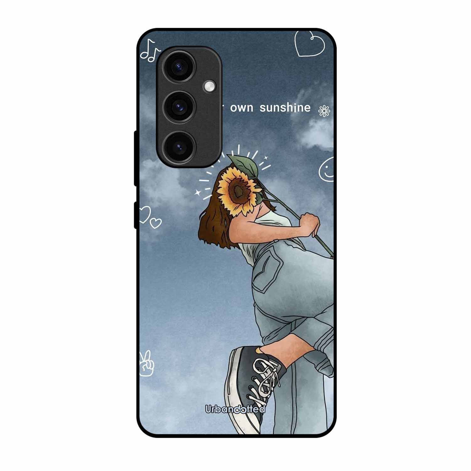 Girl with Sunflower Crown Glass Case For Samsung S24 5G