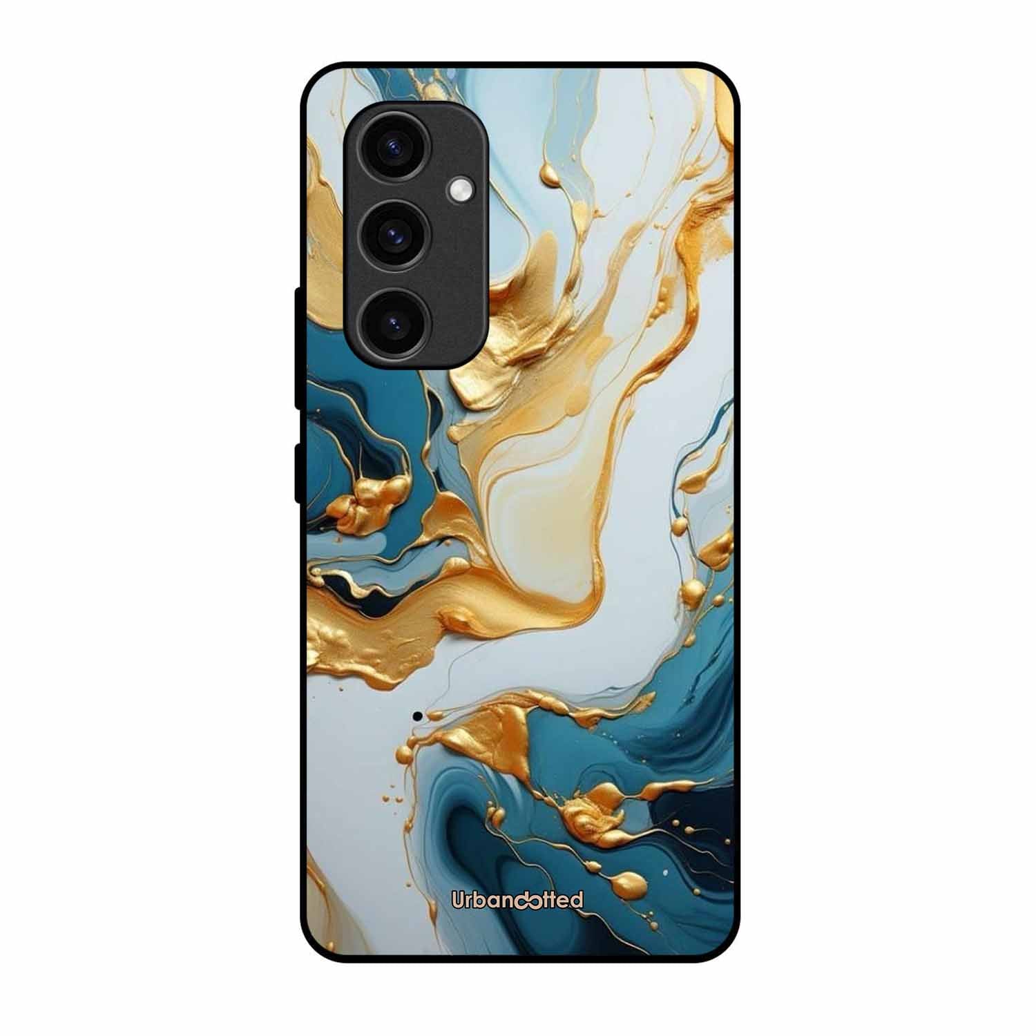 Luxurious Marble Effect Glass Case For Samsung S24 FE