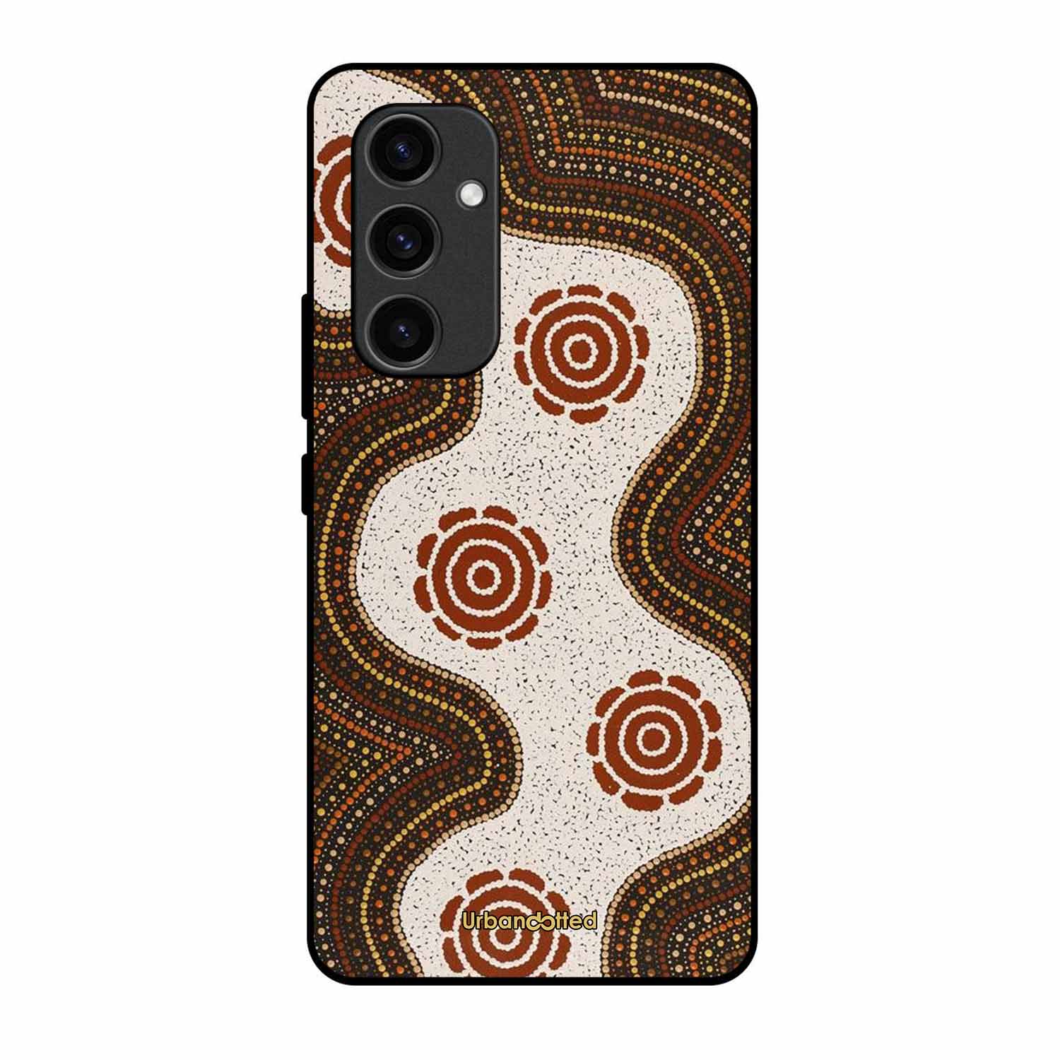 Aboriginal Dot Art Flow Glass Case For Samsung S24 5G