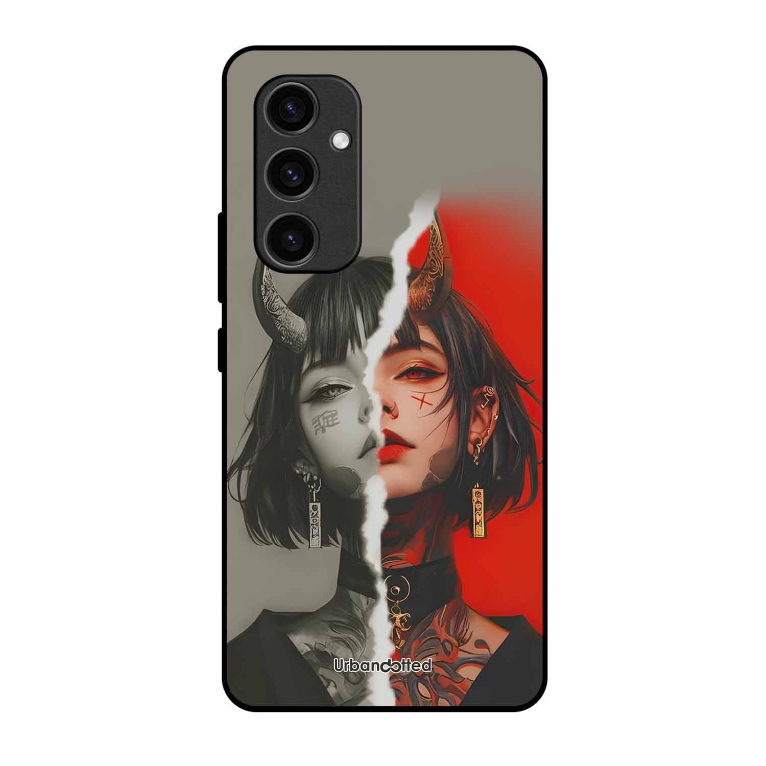 Yin Yang Demon Art Glass Case For Samsung S24 5G