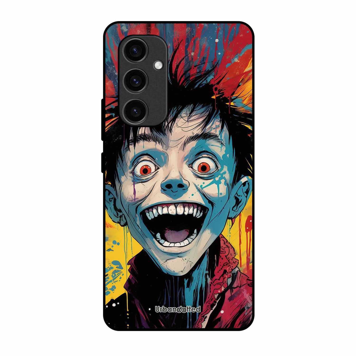 Distorted Joy Illustration Glass Case For Samsung S24 5G