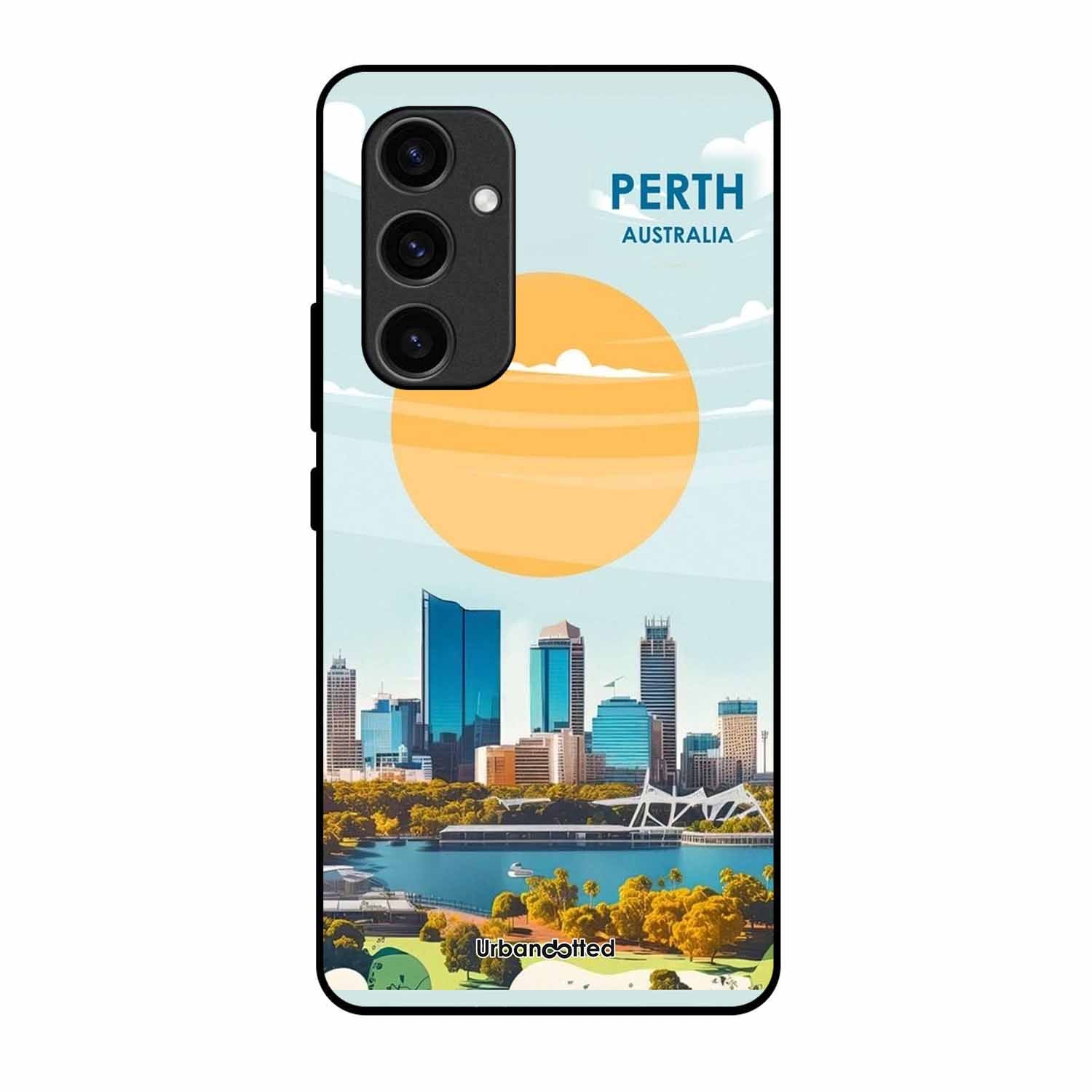 Western Australia Cityscape Glass Case For Samsung S23 FE