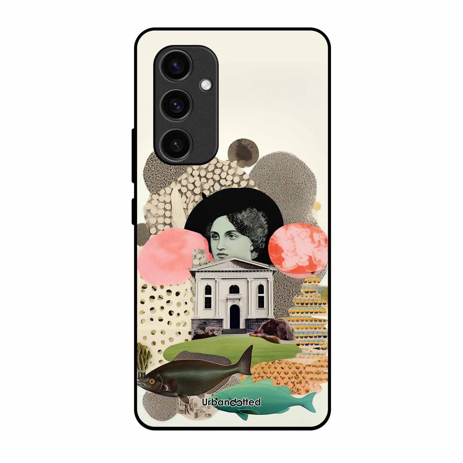 Whimsical Mixed Media Art Glass Case For Samsung S23 FE