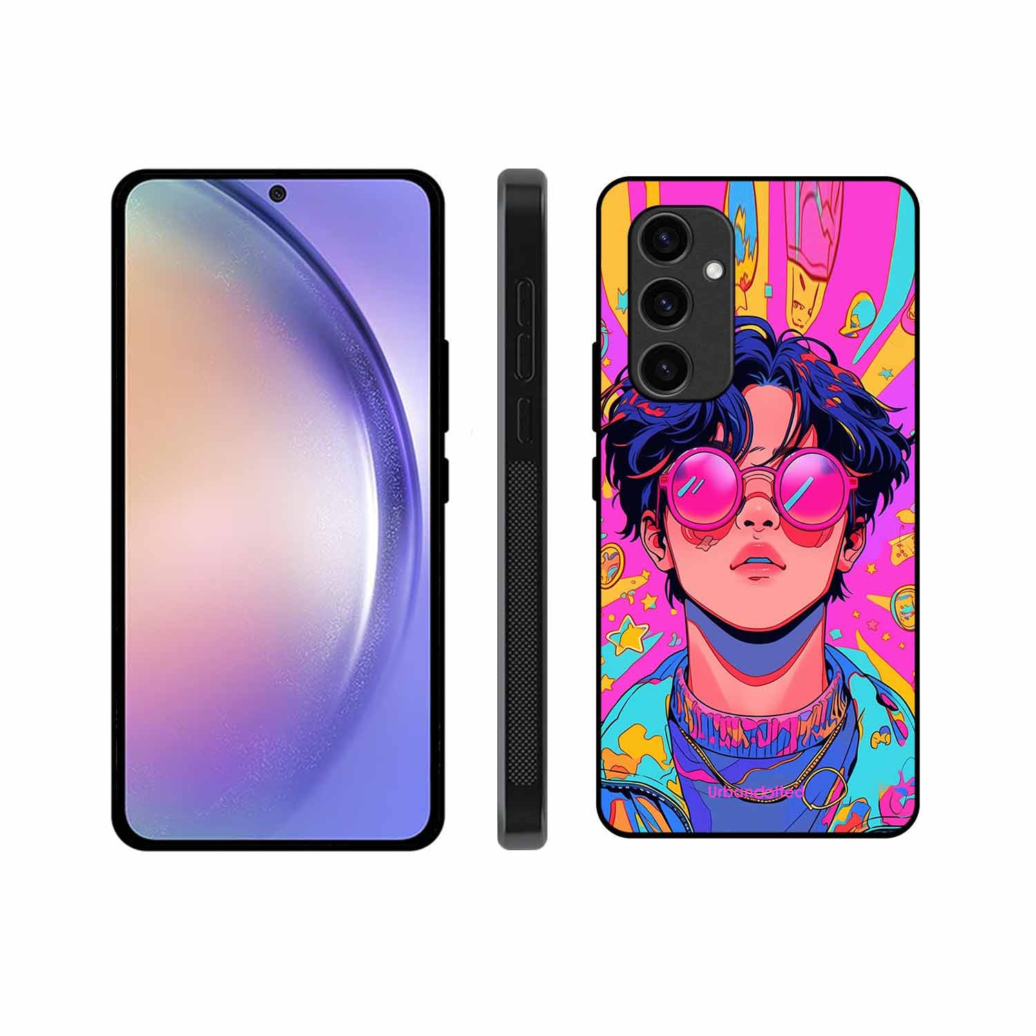 Neon Vibes Portrait Glass Case For Samsung S24 Plus