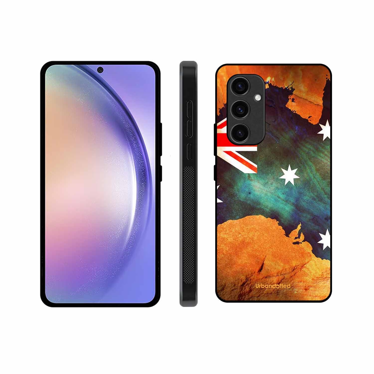 Australian Flag Map Glass Case For Samsung S24 Plus